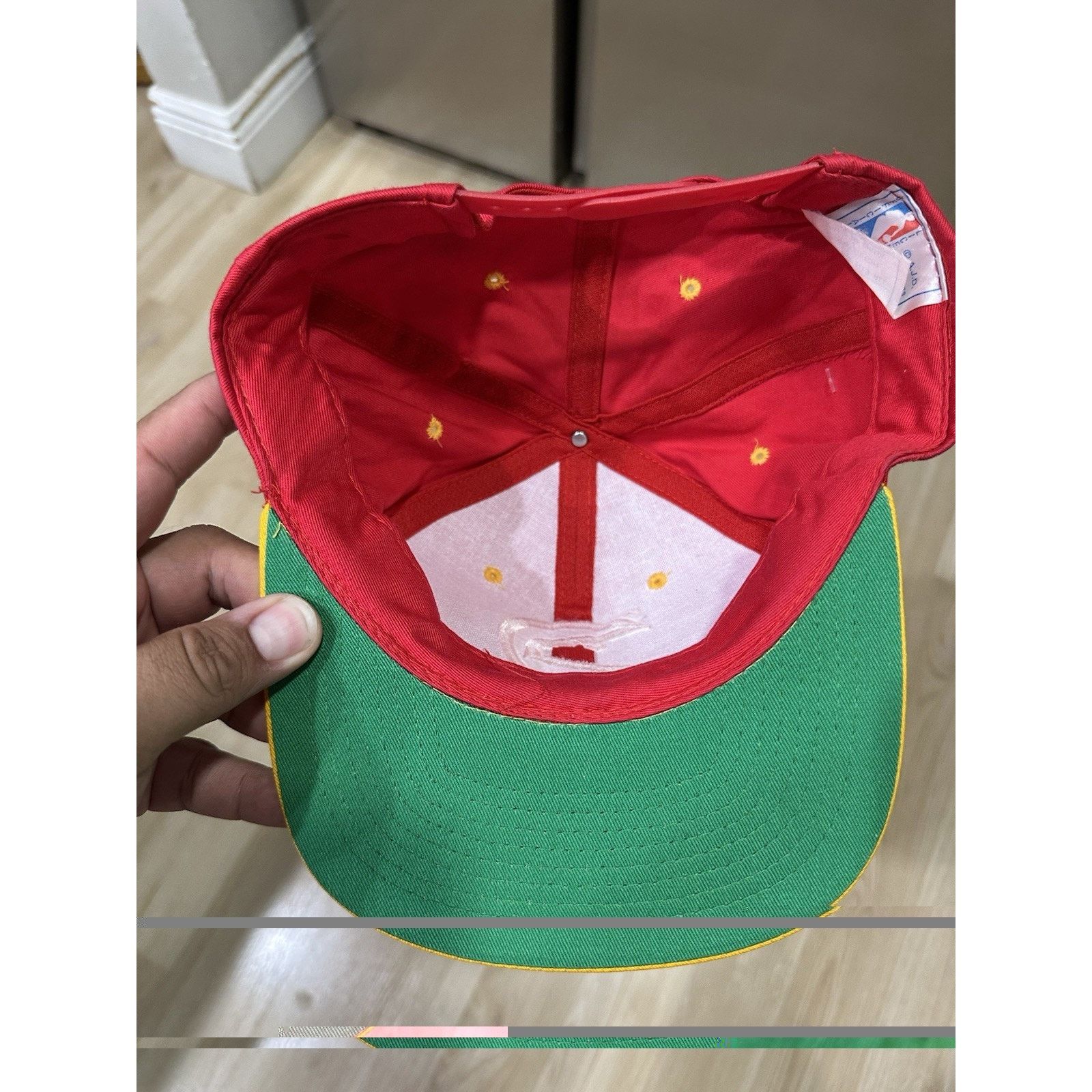 NBA VTG 90s Atlanta Hawks NBA Red Snapback Hat Cap by AJD Size ONE SIZE - 5 Thumbnail