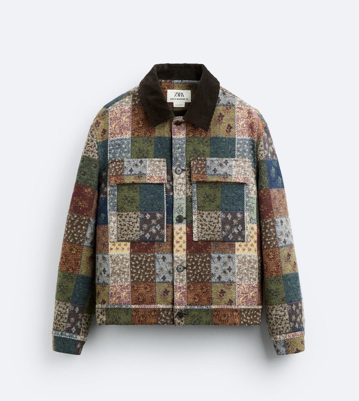 Soulland Men's Windom Jacquard Jacket in Red Multi Soulland