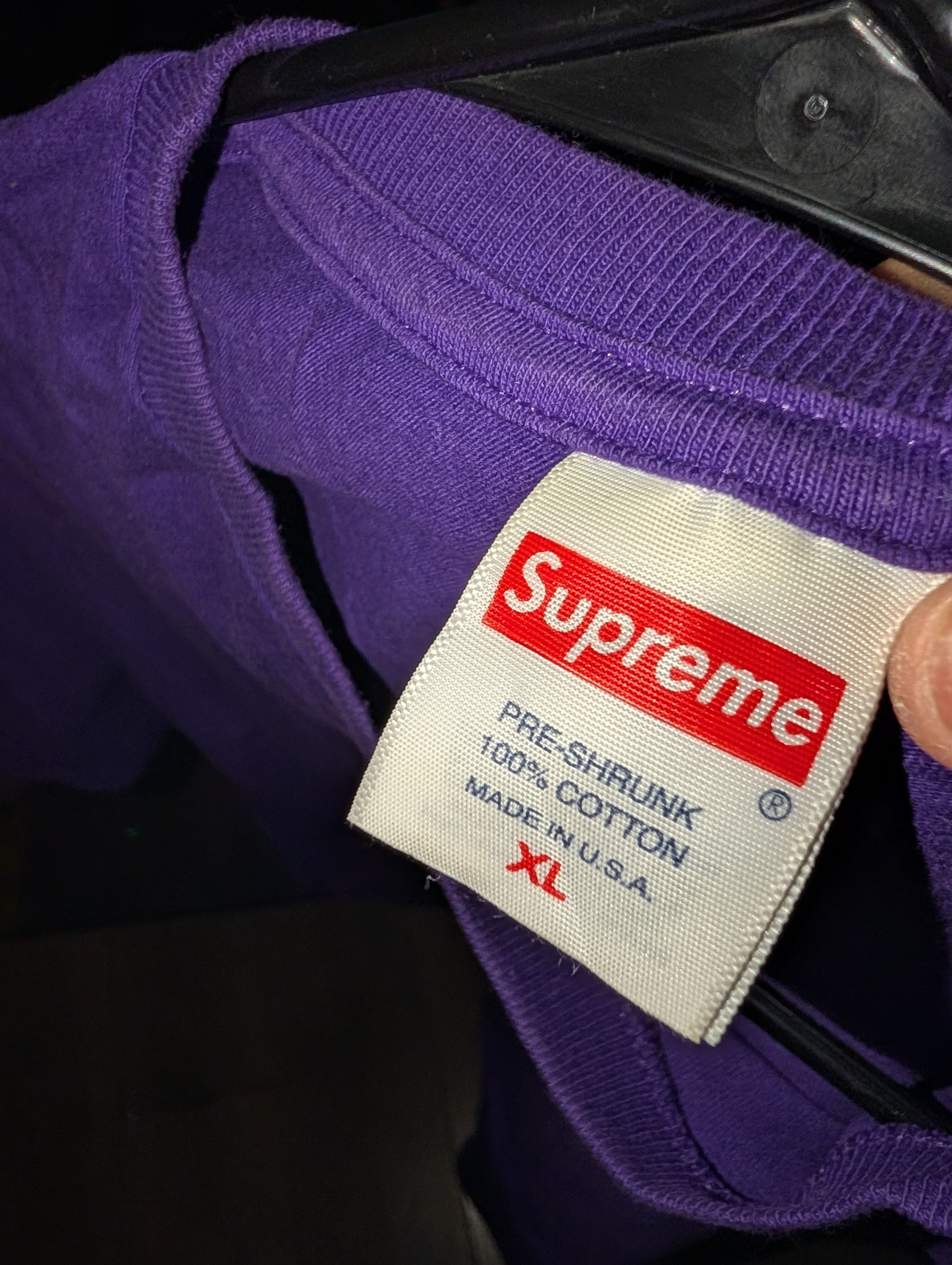 Supreme Supreme Worship Tee XL Purple Size US XL / EU 56 / 4 - 4 Thumbnail