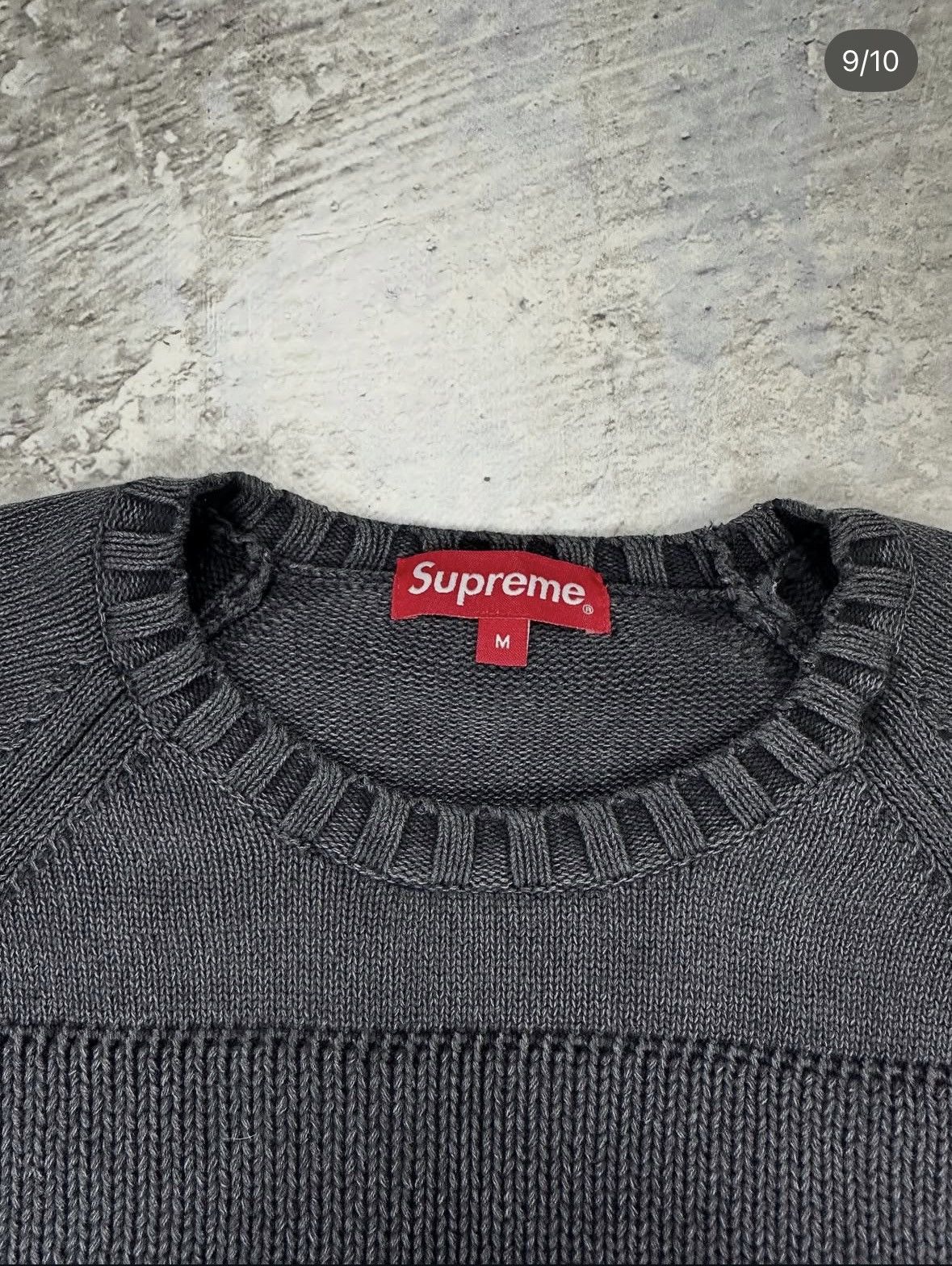 Supreme Supreme garment dyed knitted sweater mens grey Size US M / EU 48-50 / 2 - 8 Thumbnail