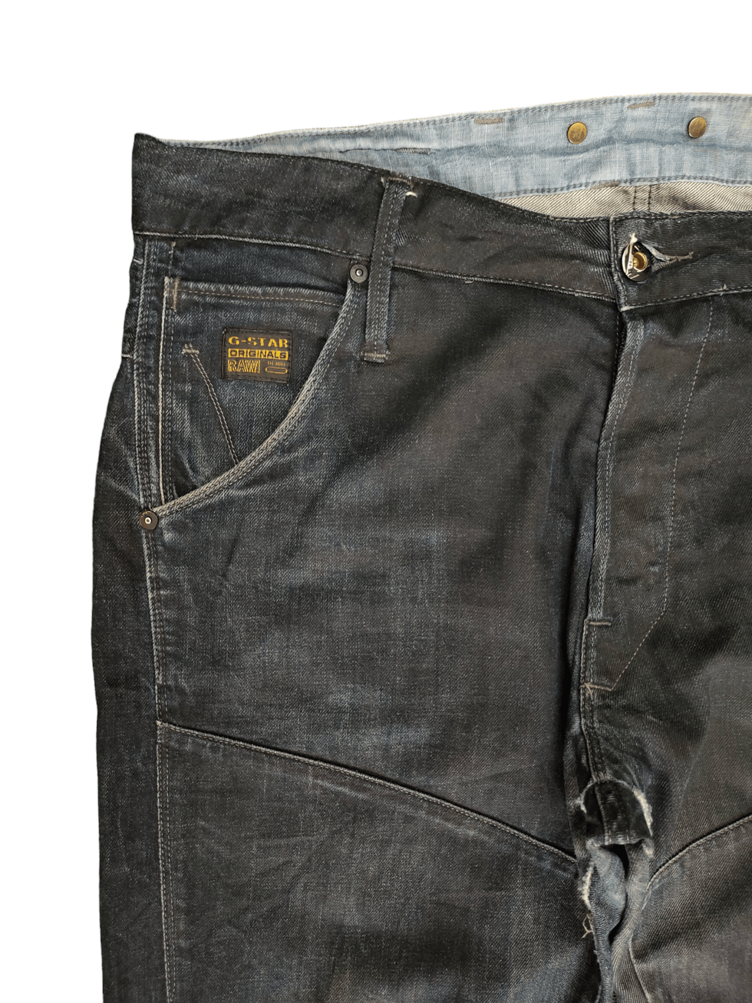 G-Star Vintage G-Star Raw Waxed Denim Jeans Y2k Streetwear Size US 36 / EU 52 - 12 Thumbnail