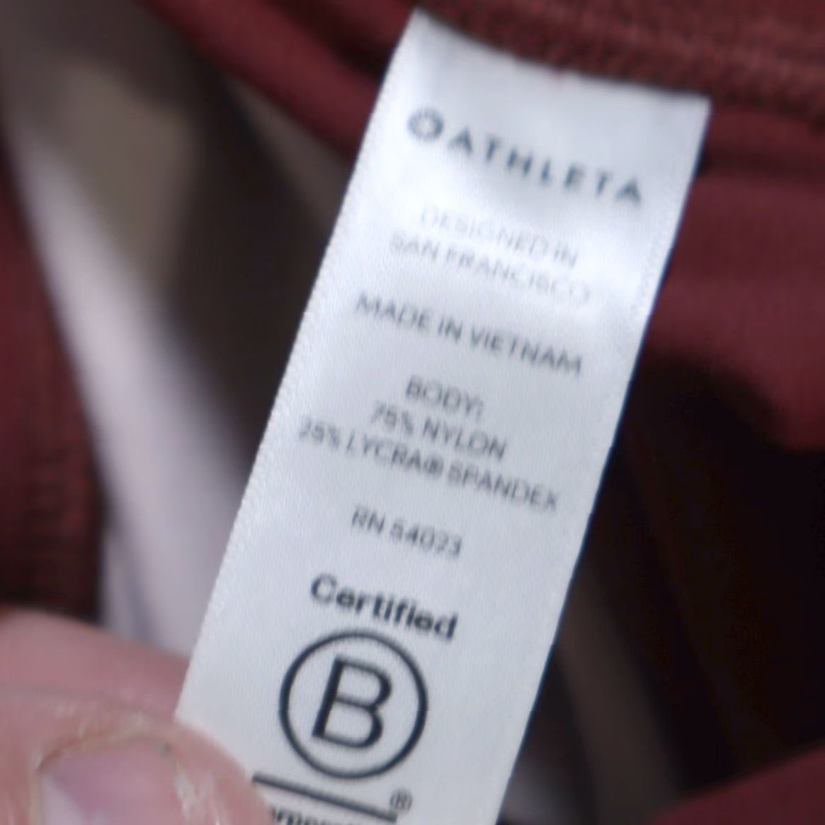 Athleta Athleta Leggings Womens S Maroon Floral 7/8 Nylon Woven Affirmation Regular Fit Training Activewear Pants Size 28" / US 6 / IT 42 - 6 Thumbnail