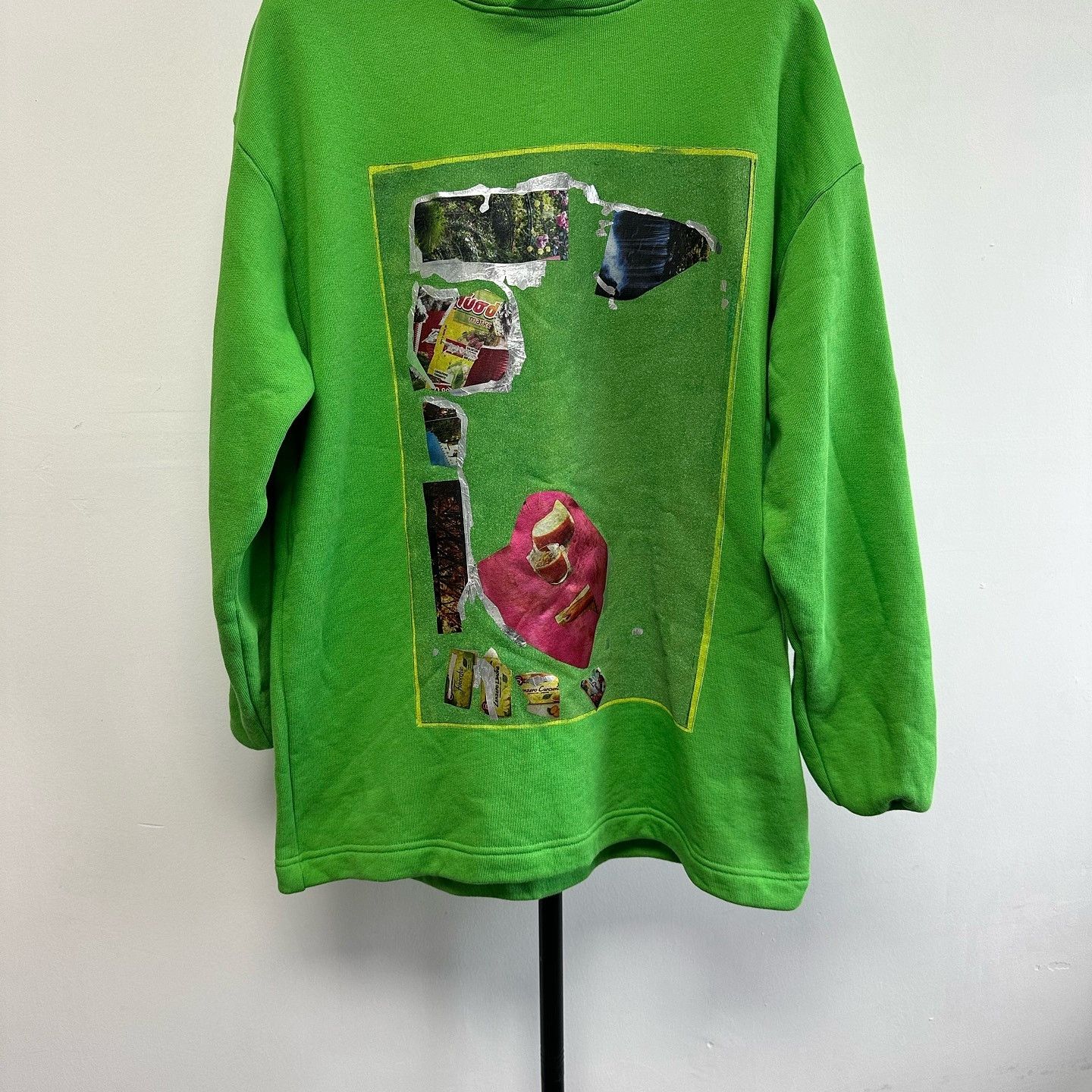 Acne Studios Acne Studios Green Printed Hoodie Size XXS Size XXS / US 00 / IT 34 - 1 Thumbnail