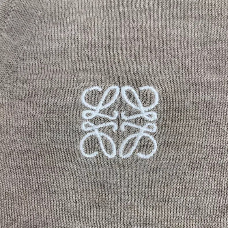 Loewe Loewe Brown Cashmere Logo Embroidered Crew Neck Long Sleev Size S / US 4 / IT 40 - 5 Thumbnail