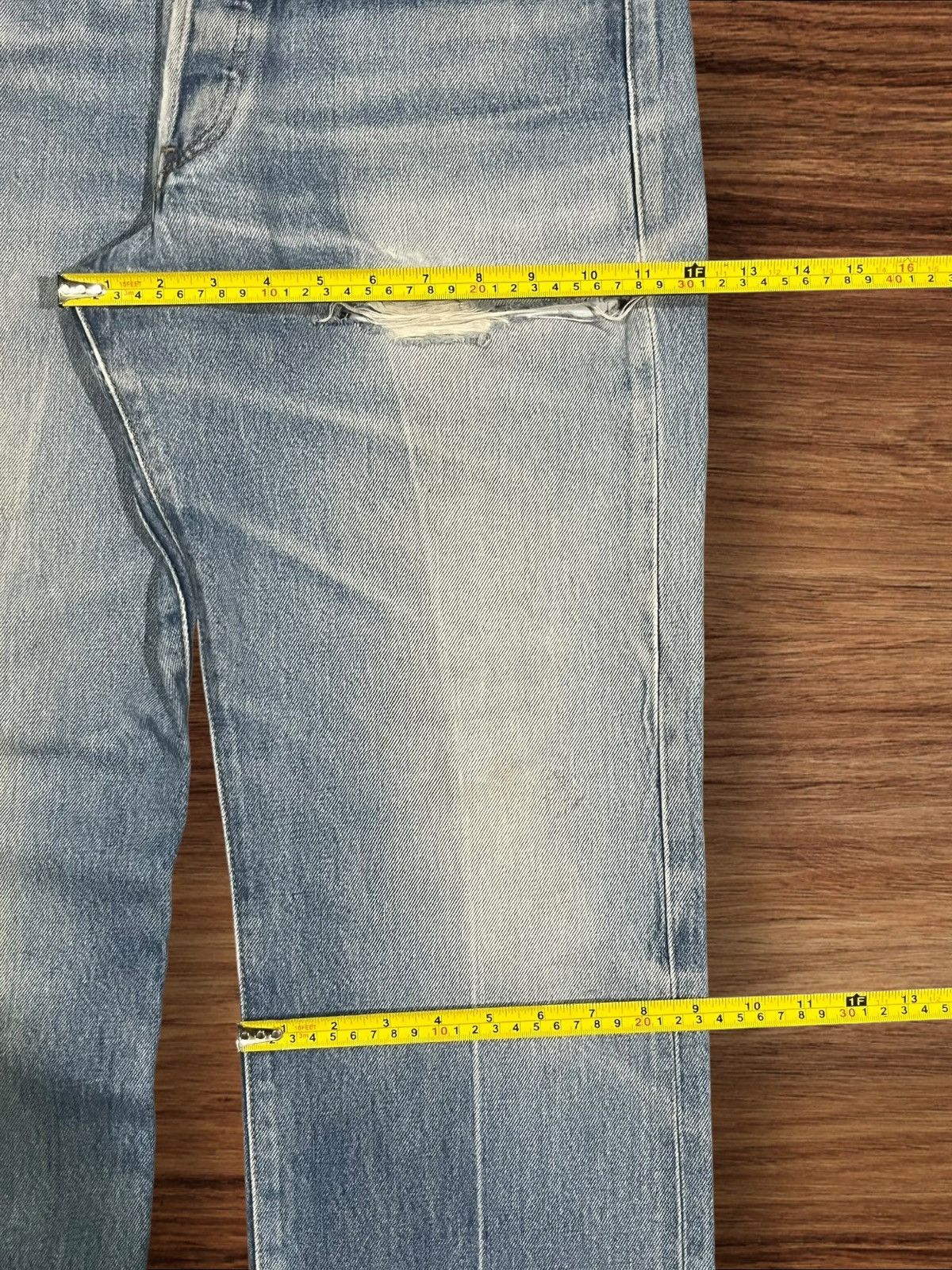 Levi's Levi’s 501 XX Vintage Inspired Washed Button Fly Blue Jeans Size US 33 - 18 Thumbnail