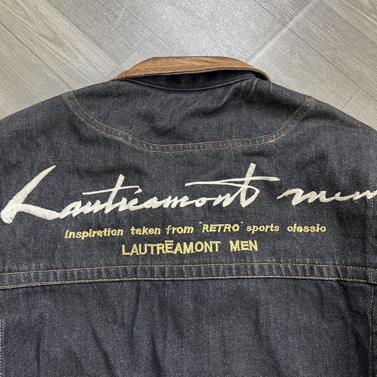 Japanese Brand 1999s Vintage Lautremont Men Embroidery Leather Denim Jacket Size US L / EU 52-54 / 3 - 3 Thumbnail