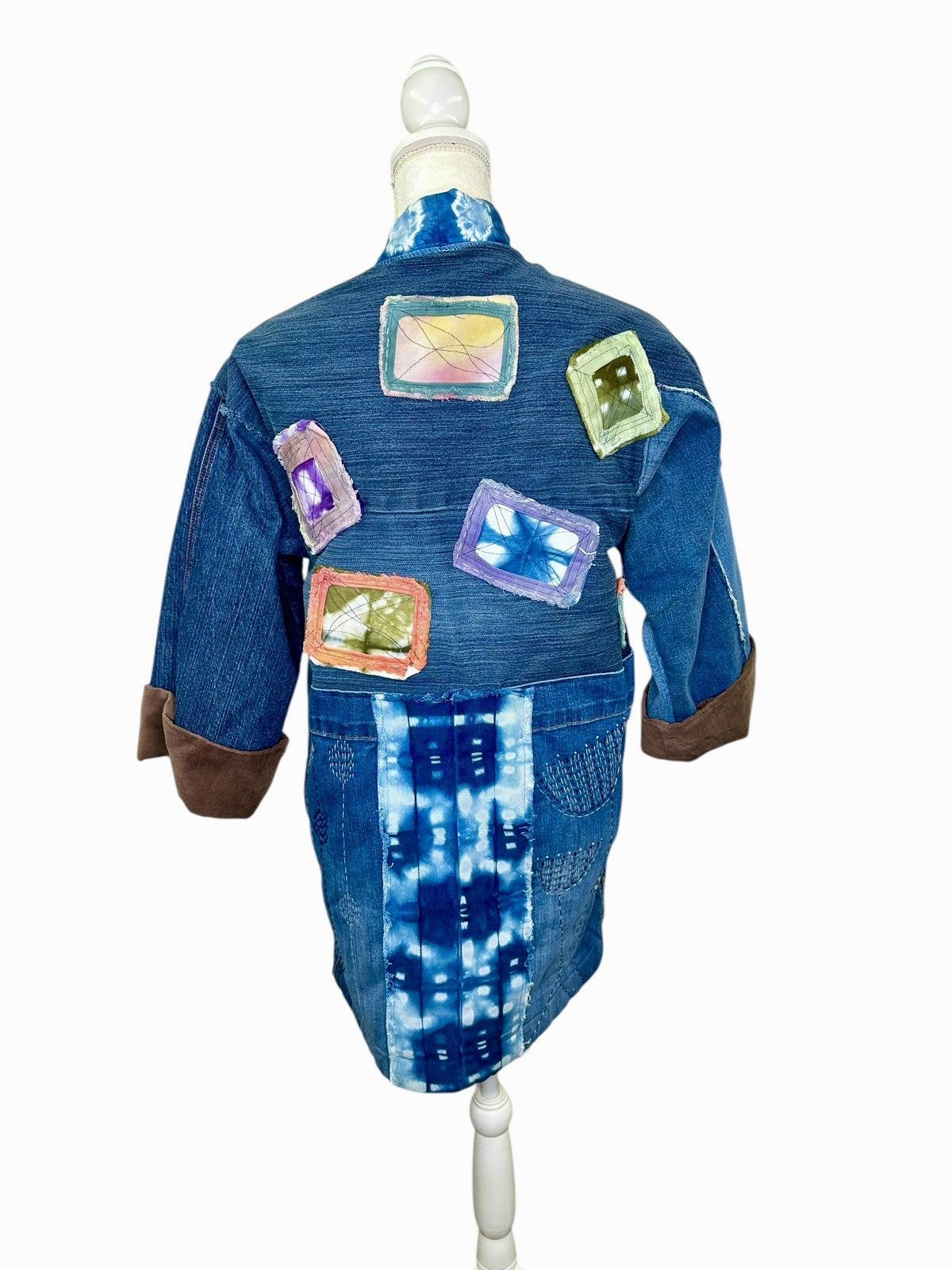 Handmade Handmade Unique Patchwork Denim Kimono Jacket Women’s Medium Size M / US 6-8 / IT 42-44 - 2 Thumbnail
