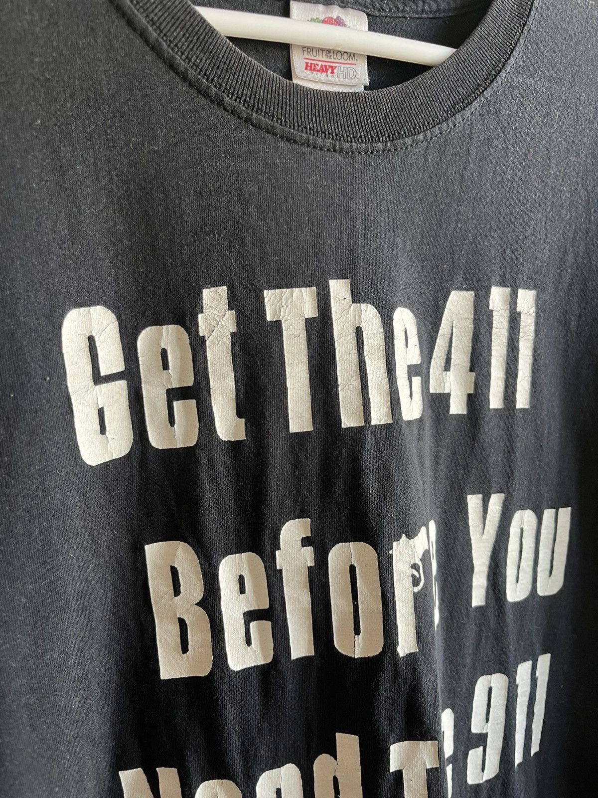 Fruit Of The Loom × Vintage T-shirt Get The 411 Mens Size US XL / EU 56 / 4 - 4 Thumbnail