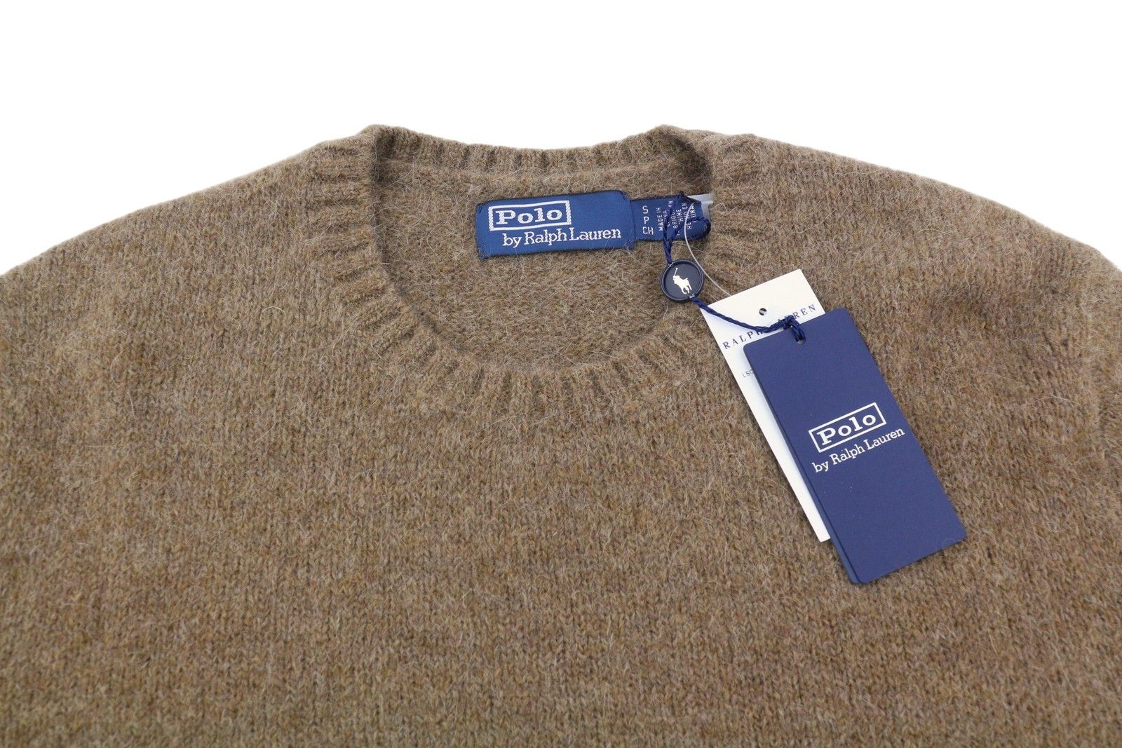 Ralph Lauren BROWN S Wool Alpaca Elbow Patch Pullover 86933 Size US S / EU 44-46 / 1 - 4 Thumbnail