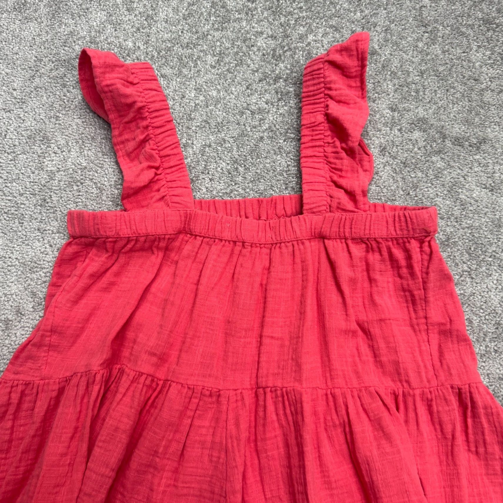 Pinko VINTAGE SO Peasant Smock Ruffle Tank Top Women Medium Pink Cotton Casual Boho Summer Beach Size M / US 6-8 / IT 42-44 - 3 Thumbnail