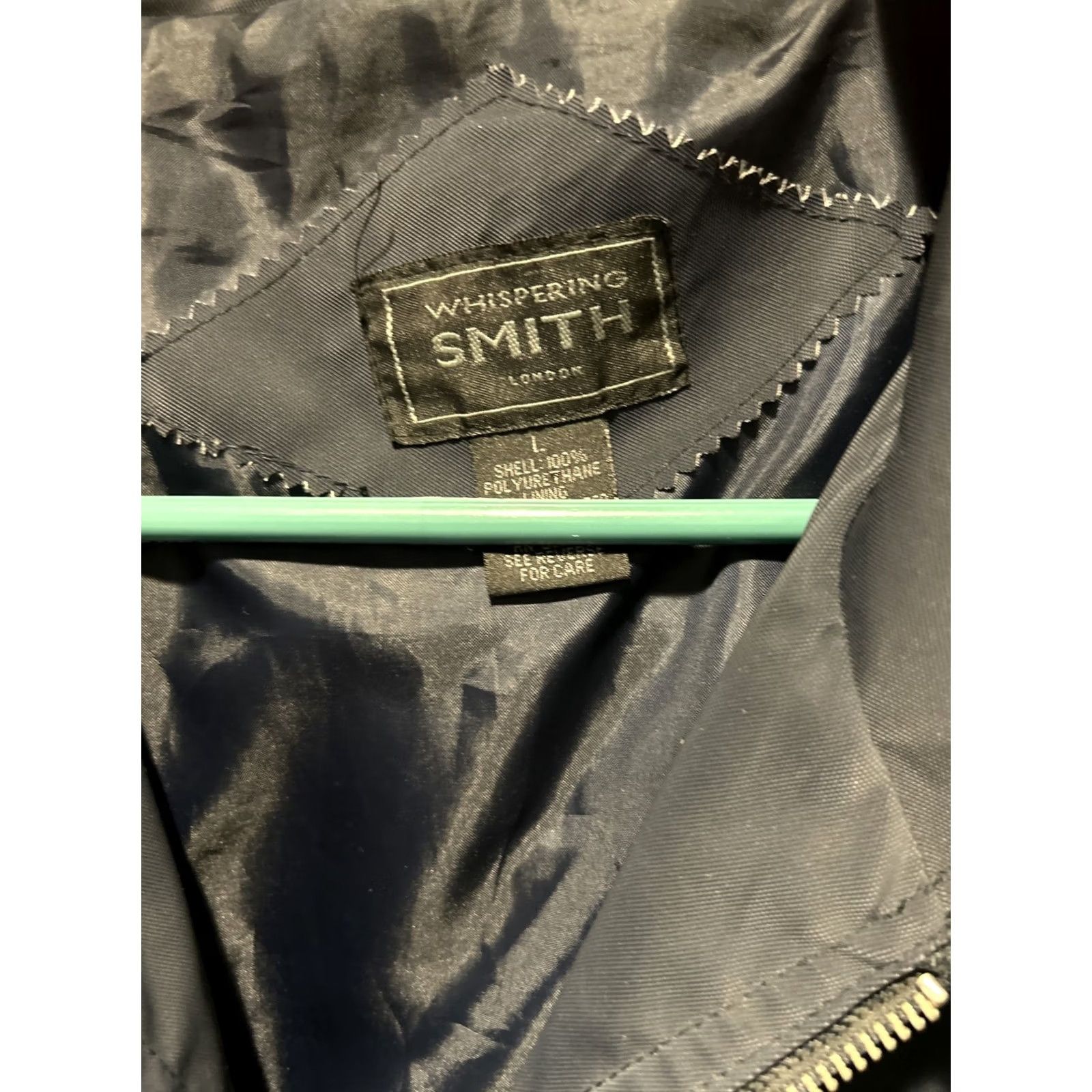 Vintage Whispering Smith Rain Jacket Men L Black Polyurethane Waterproof Zip Up Coat EUC Size US L / EU 52-54 / 3 - 2 Thumbnail