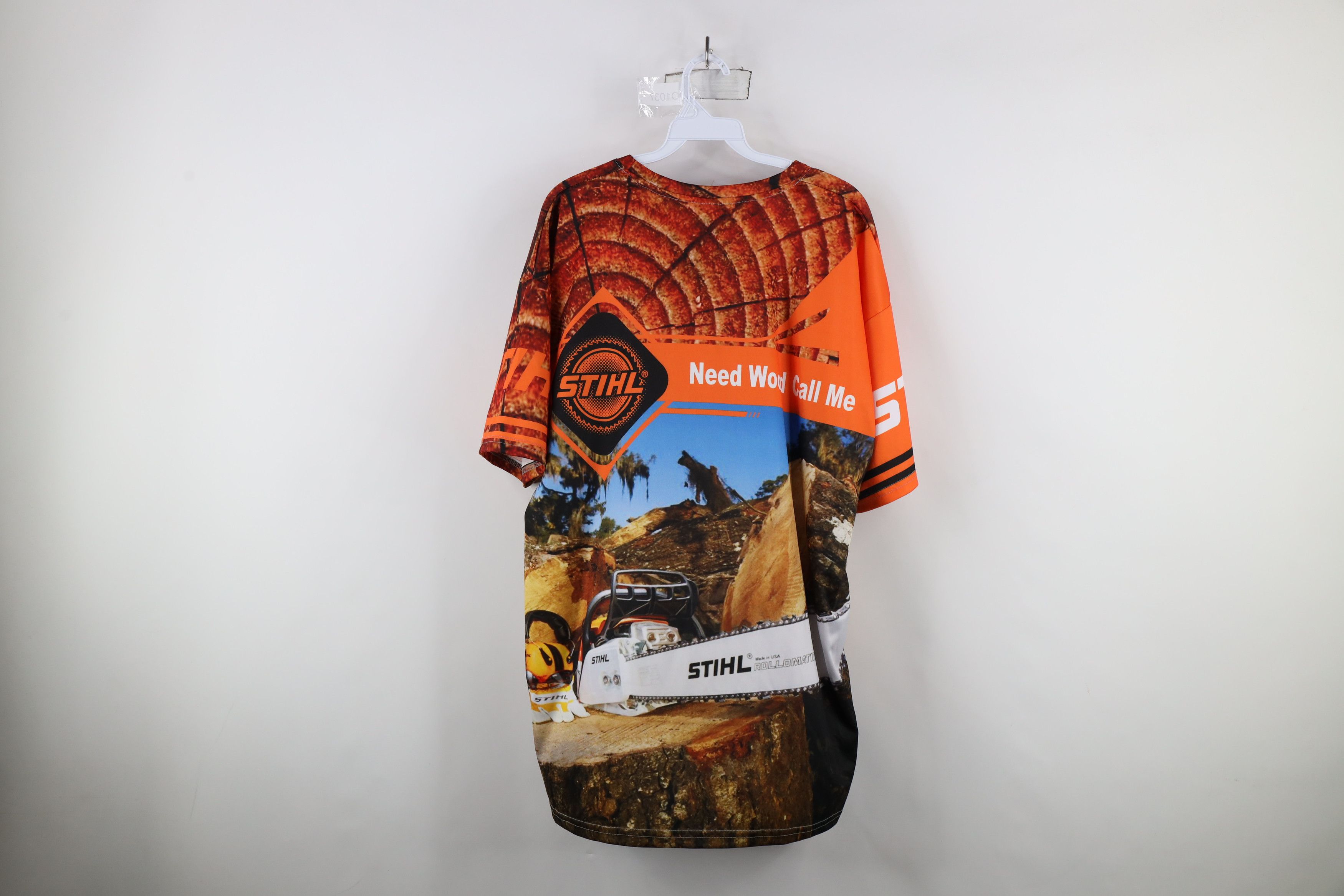 Vintage Stihl Out All Over Print Chainsaw Wood Short Sleeve T-Shirt Size US XL / EU 56 / 4 - 13 Thumbnail