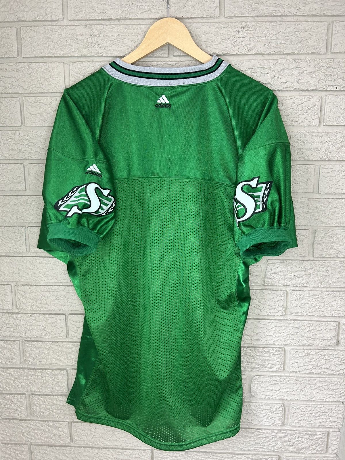Adidas × NFL × Vintage Vintage 90s Adidas CFL Saskatchewan Roughriders Jersey Size US L / EU 52-54 / 3 - 7 Thumbnail