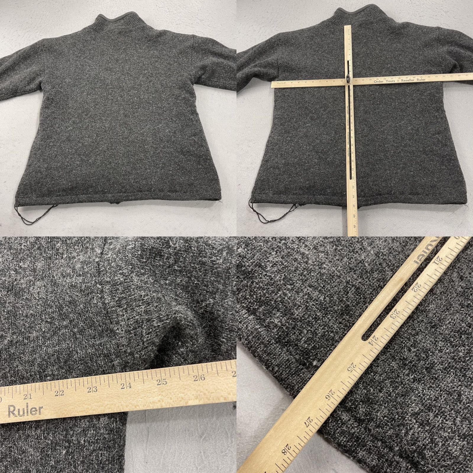 Vintage VINTAGE Carraigdonn Sweater Womens XL Gray Cardigan Cable-Knit Wool Zip Ireland Size XL / US 12-14 / IT 48-50 - 8 Thumbnail