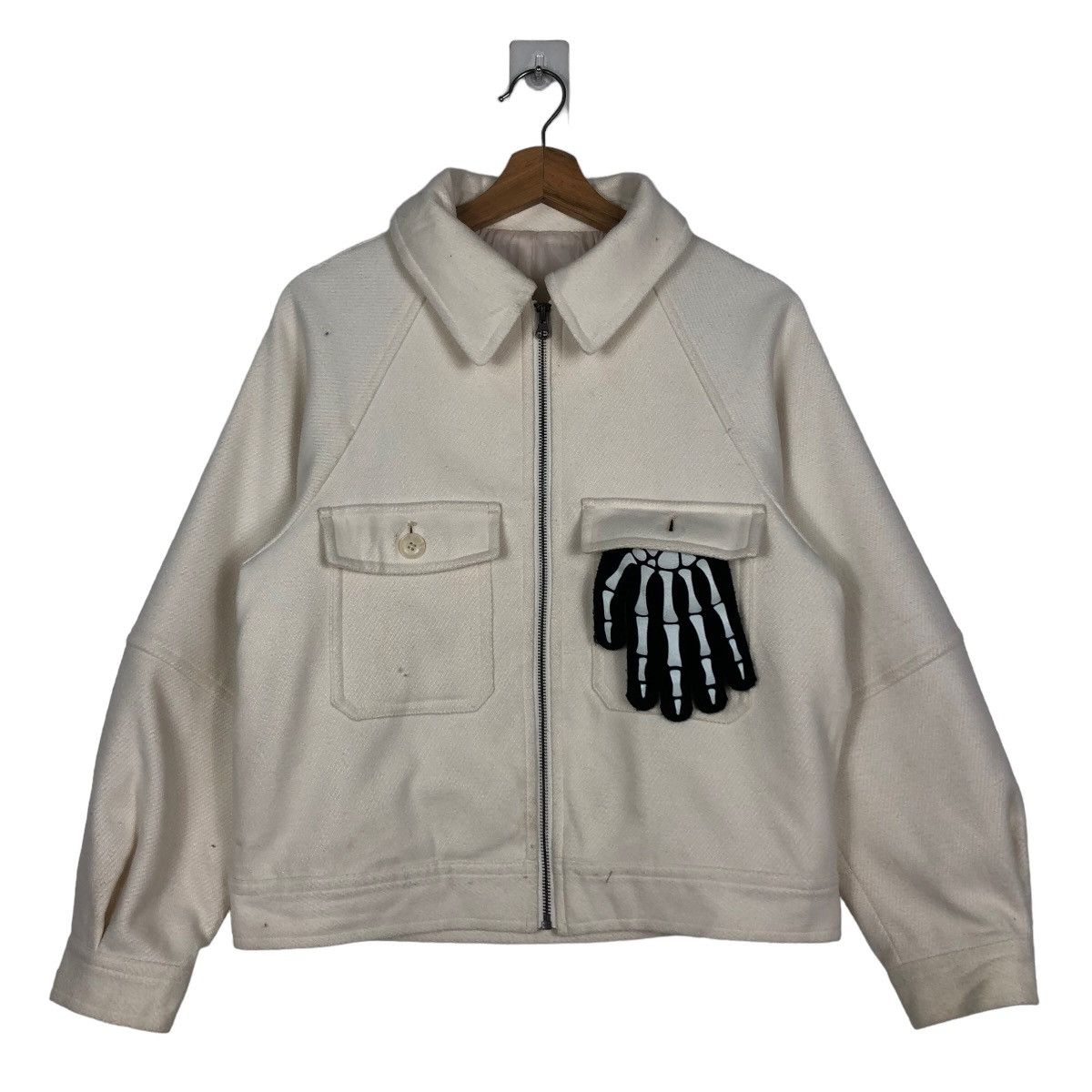 Japanese Brand 🔥Vintage Cropped Wool Jacket Cargo Gu Japan Issey Miyake Size US S / EU 44-46 / 1 - 2 Thumbnail