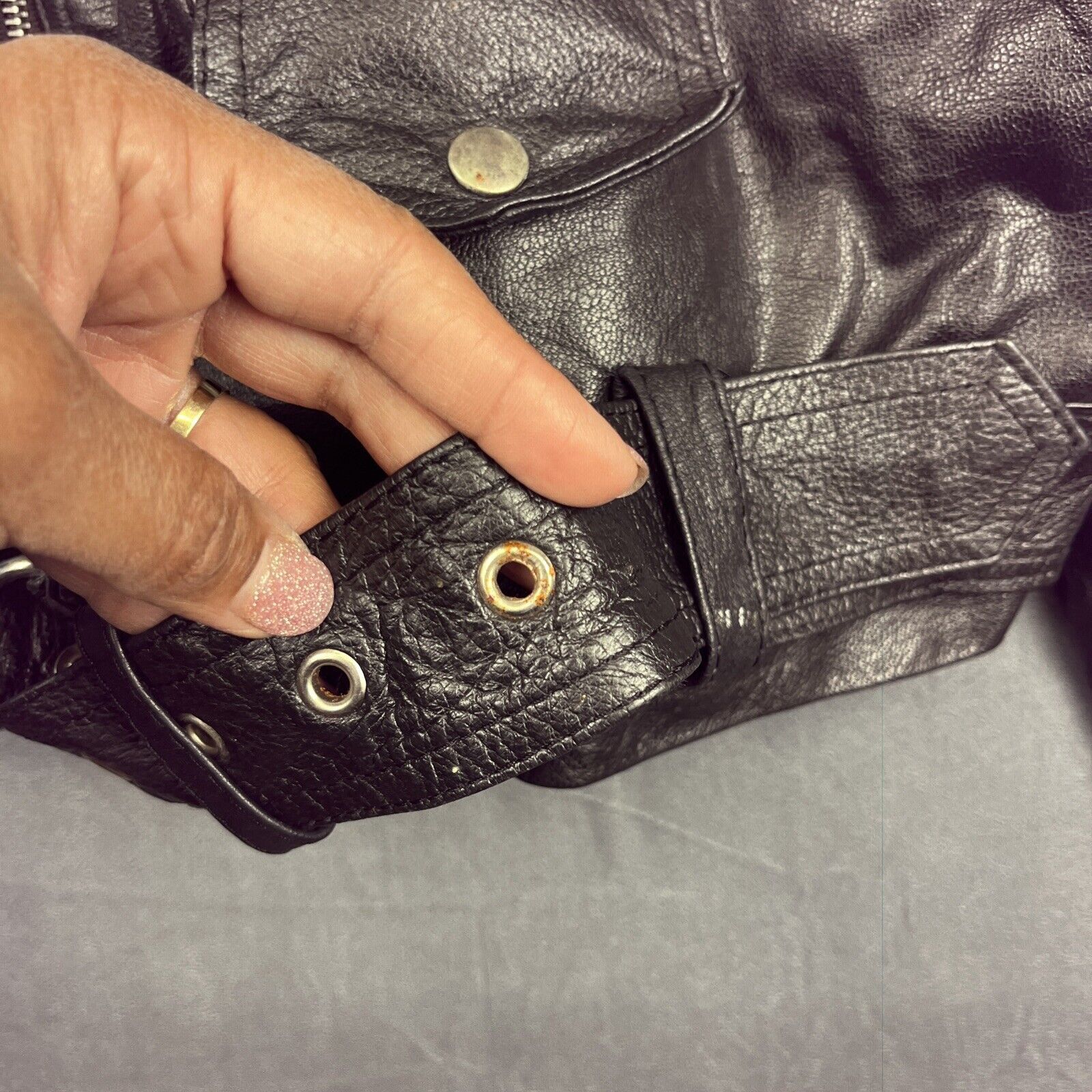 Wilsons Leather Vintage Wilsons Leather Moto Biker Cropped Jacket Medium Size M / US 6-8 / IT 42-44 - 11 Thumbnail