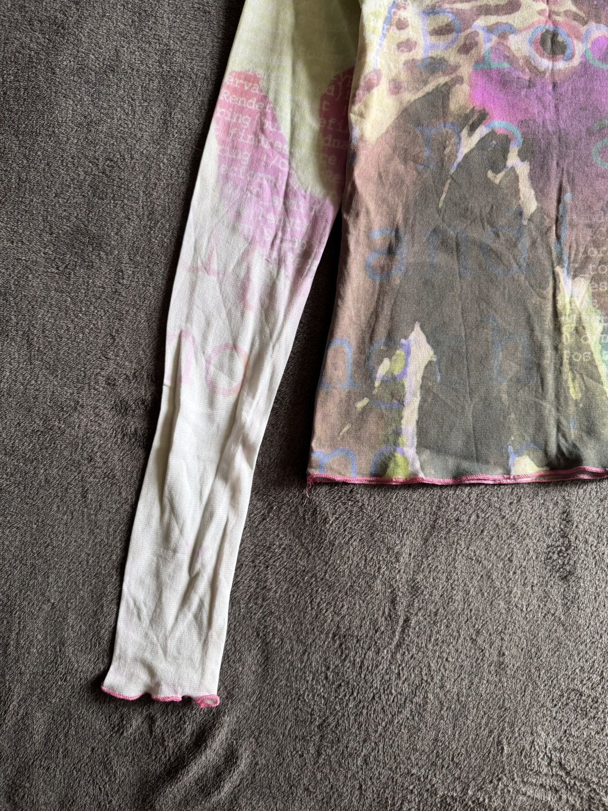 Cop Copine × Vintage Rare Cop Copine mesh print long sleeve avant-garde Size S / US 4 / IT 40 - 3 Thumbnail