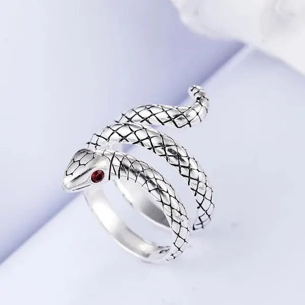 Other Sterling Silver Snake Rings Size ONE SIZE - 1 Thumbnail