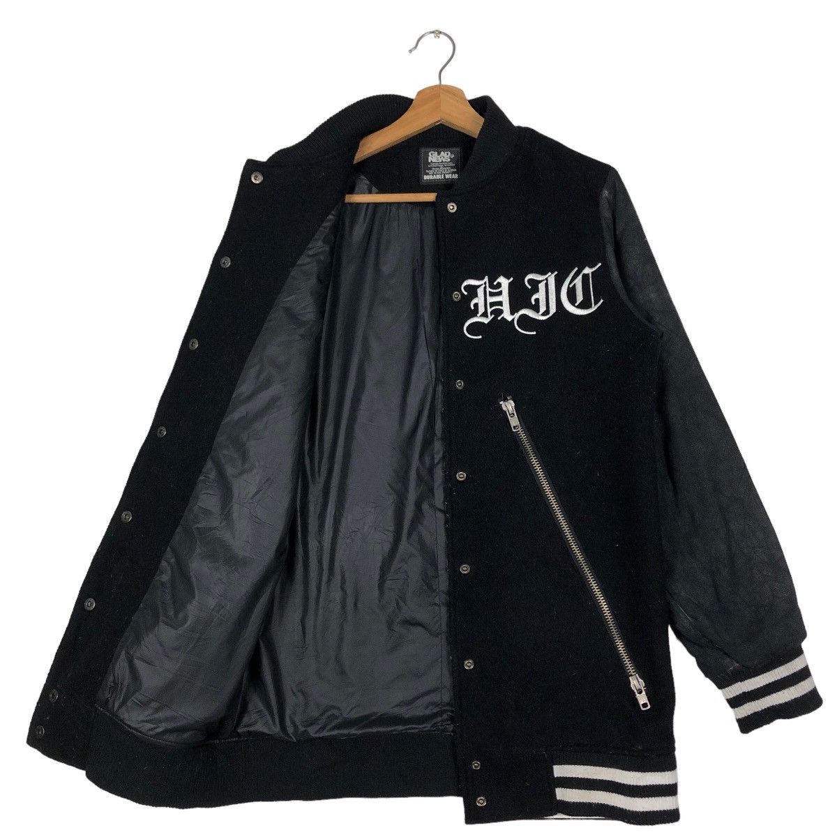 Japanese Brand 🔥Vtg Varsity Jacket Bomber Glad News Skeleton Big Logo Size US M / EU 48-50 / 2 - 9 Thumbnail