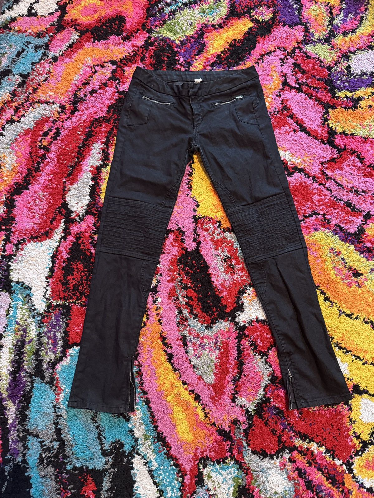 If Six Was Nine Japanese Archive Style Waxed Denim Pants Size US 32 / EU 48 - 1 Thumbnail