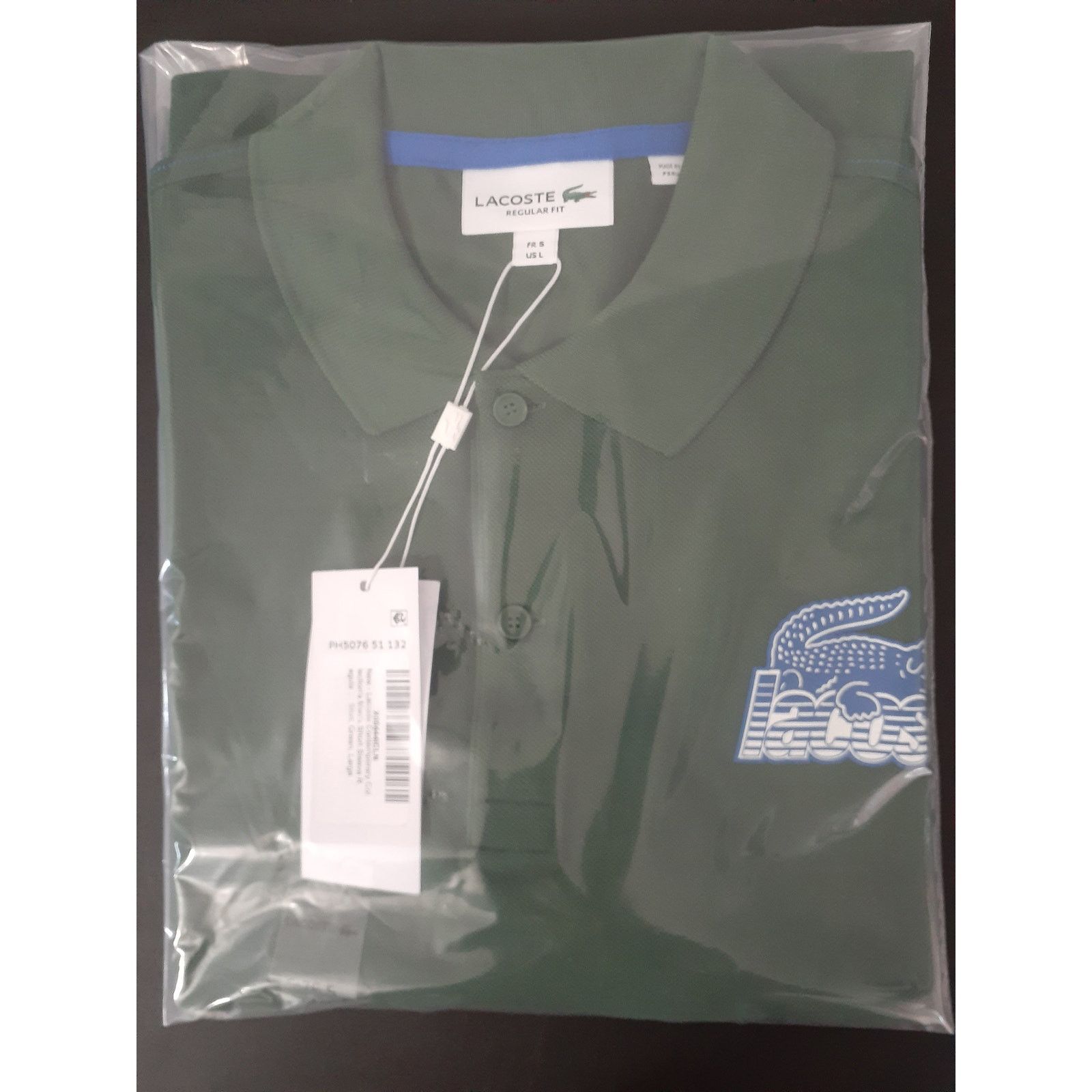 Lacoste Lacoste Mens Contemporary Regular Fit Graphic Polo Green L Size US L / EU 52-54 / 3 - 2 Thumbnail