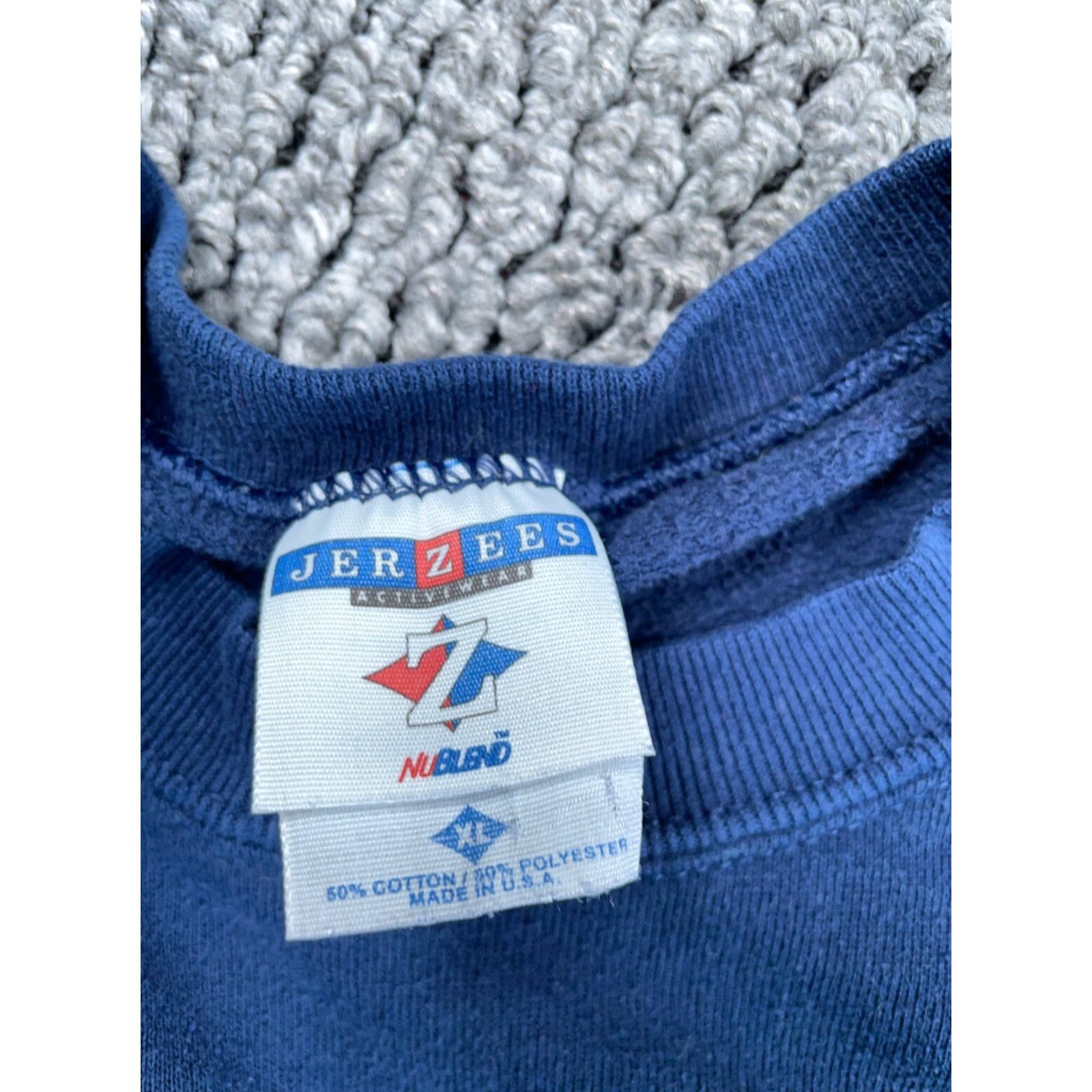 Jerzees VINTAGE Jerzees Michigan Heritage High School Football Sweatshirt Adult XL Blue Graphic Print Heavyweight 90s Mens Sweatshirt Size US XL / EU 56 / 4 - 3 Thumbnail