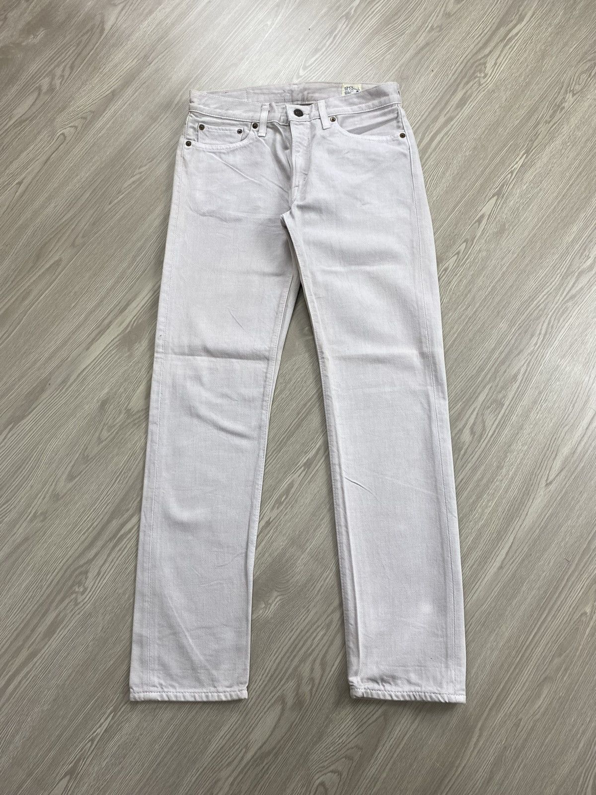 Evan Kinori × Orslow Vintage Orslow Japan Broken White Straight Jeans Size US 29 - 1 Thumbnail