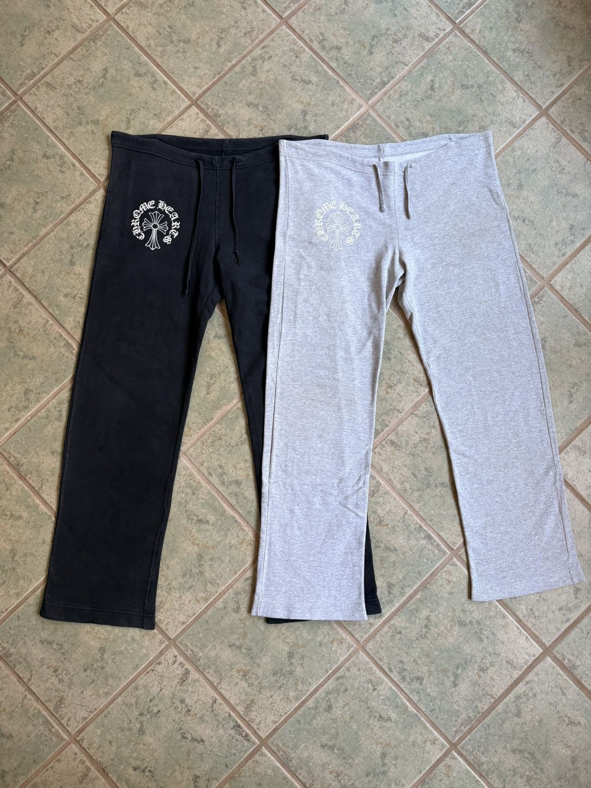 Chrome Hearts Chrome Hearts Grey & Black vintage sweatpants Size US 36 / EU 52 - 1 Thumbnail