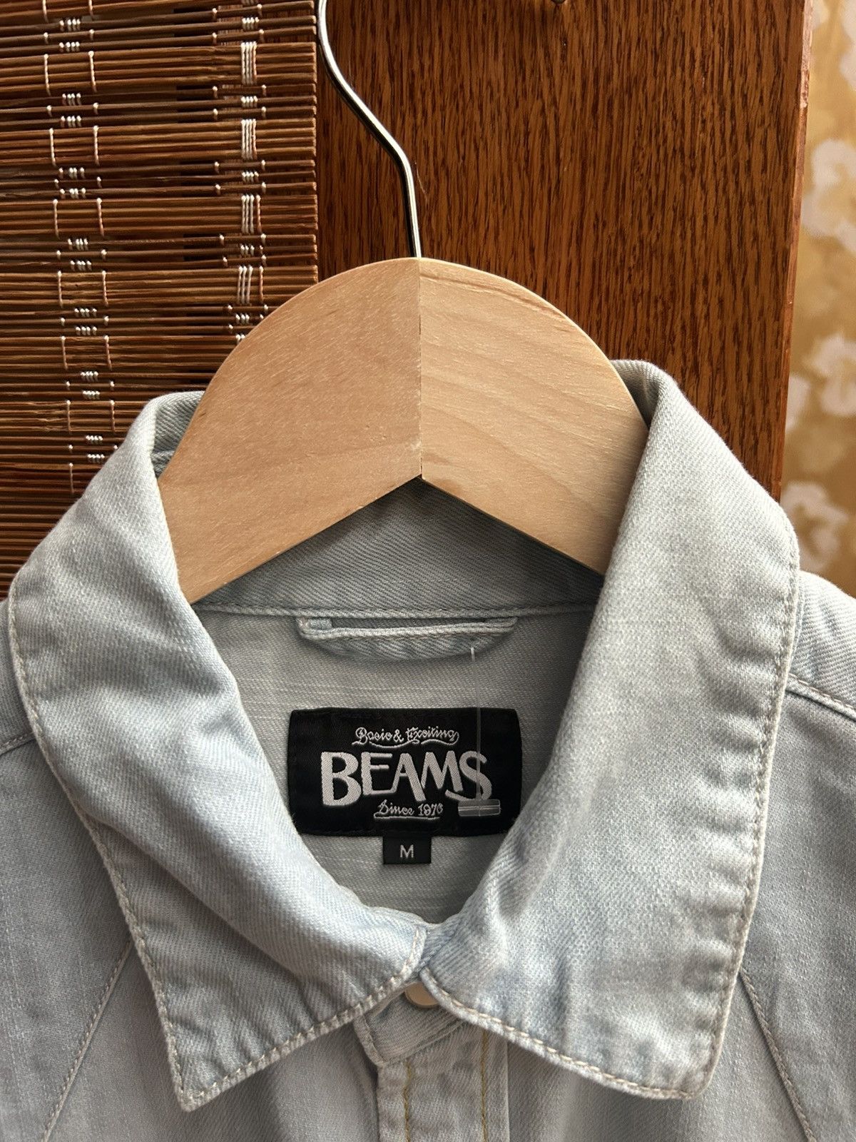 Beams Plus Beams Blue Washed Western Shirt Pearl Snap Size M Size US M / EU 48-50 / 2 - 5 Thumbnail