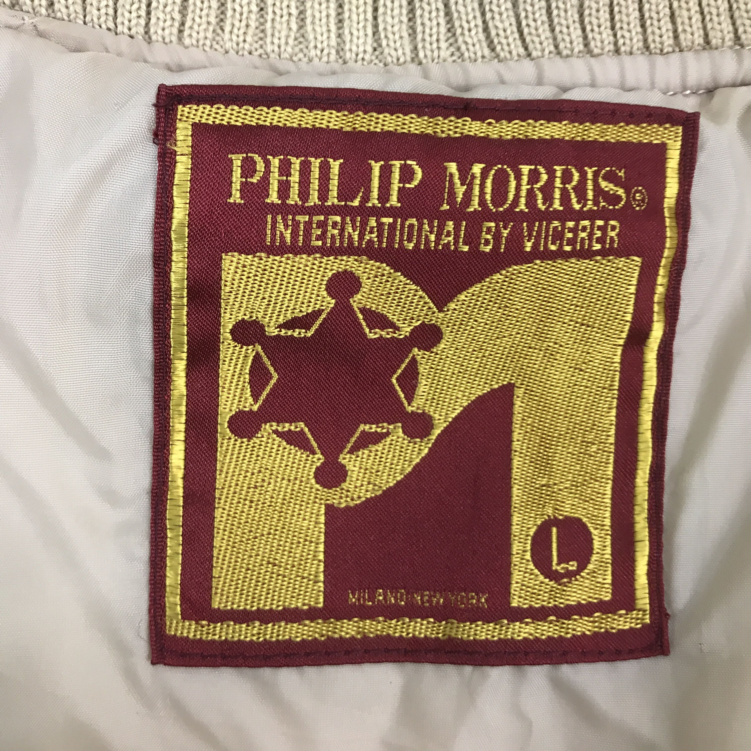 Japanese Brand PHILIP MORRIS JAPAN VARSITY SNAP BUTTON JACKET Size US L / EU 52-54 / 3 - 12 Thumbnail