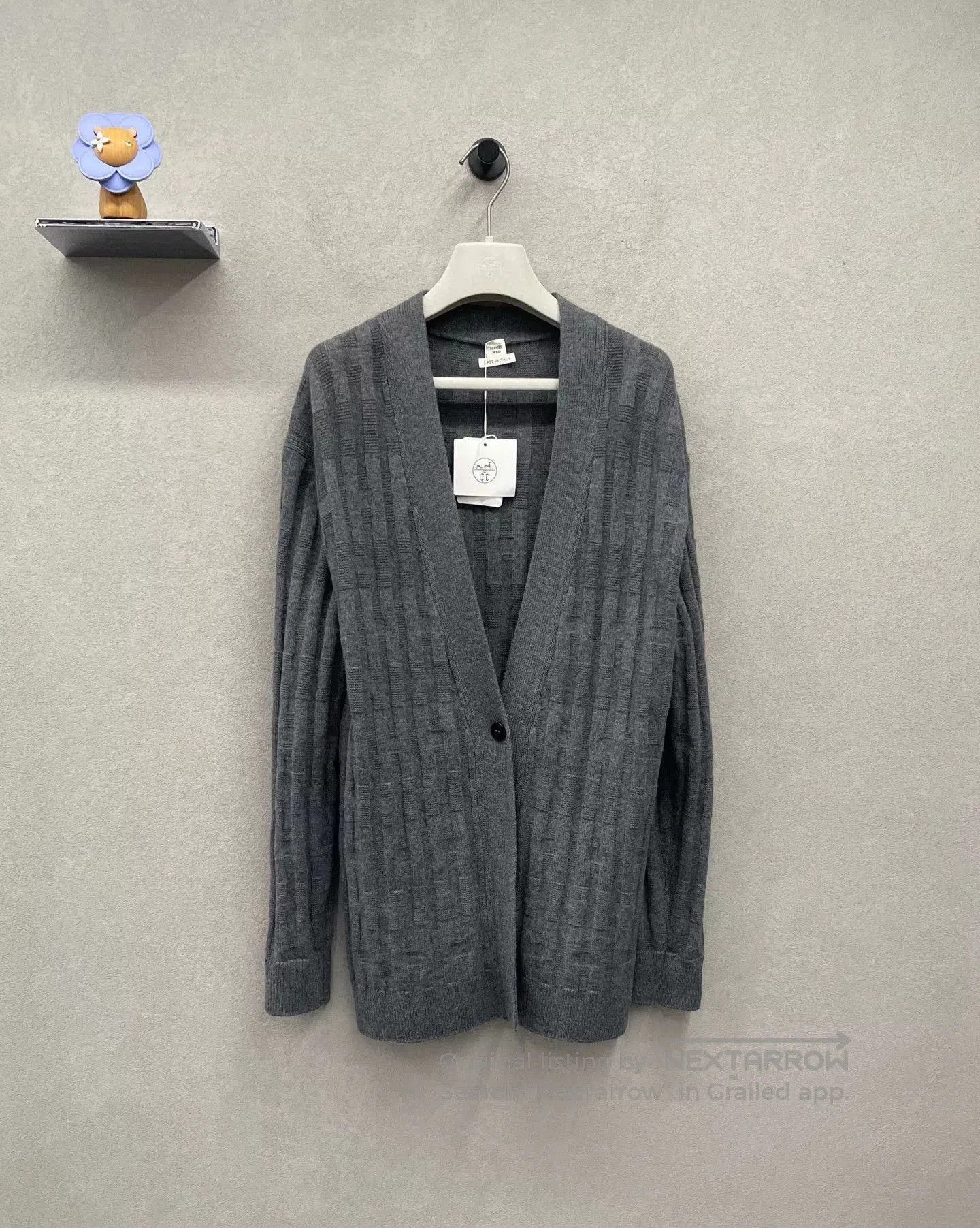 Hermes Hermes Gray Wool Cardigan. Size US S / EU 44-46 / 1 - 1 Thumbnail