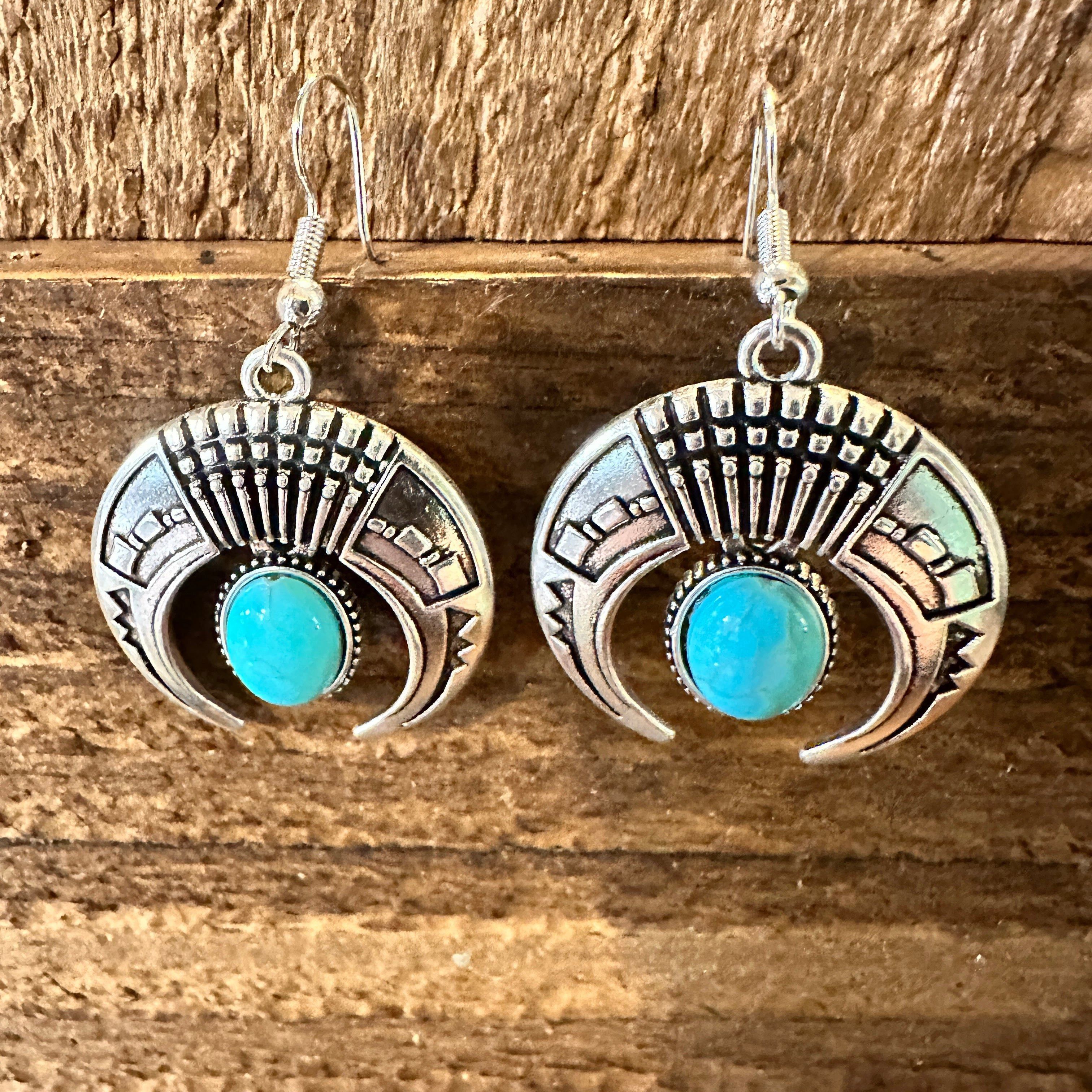 Other Turquoise Stone Bohemian Vintage Squash Droplet Dangle Earri Size ONE SIZE - 2 Thumbnail