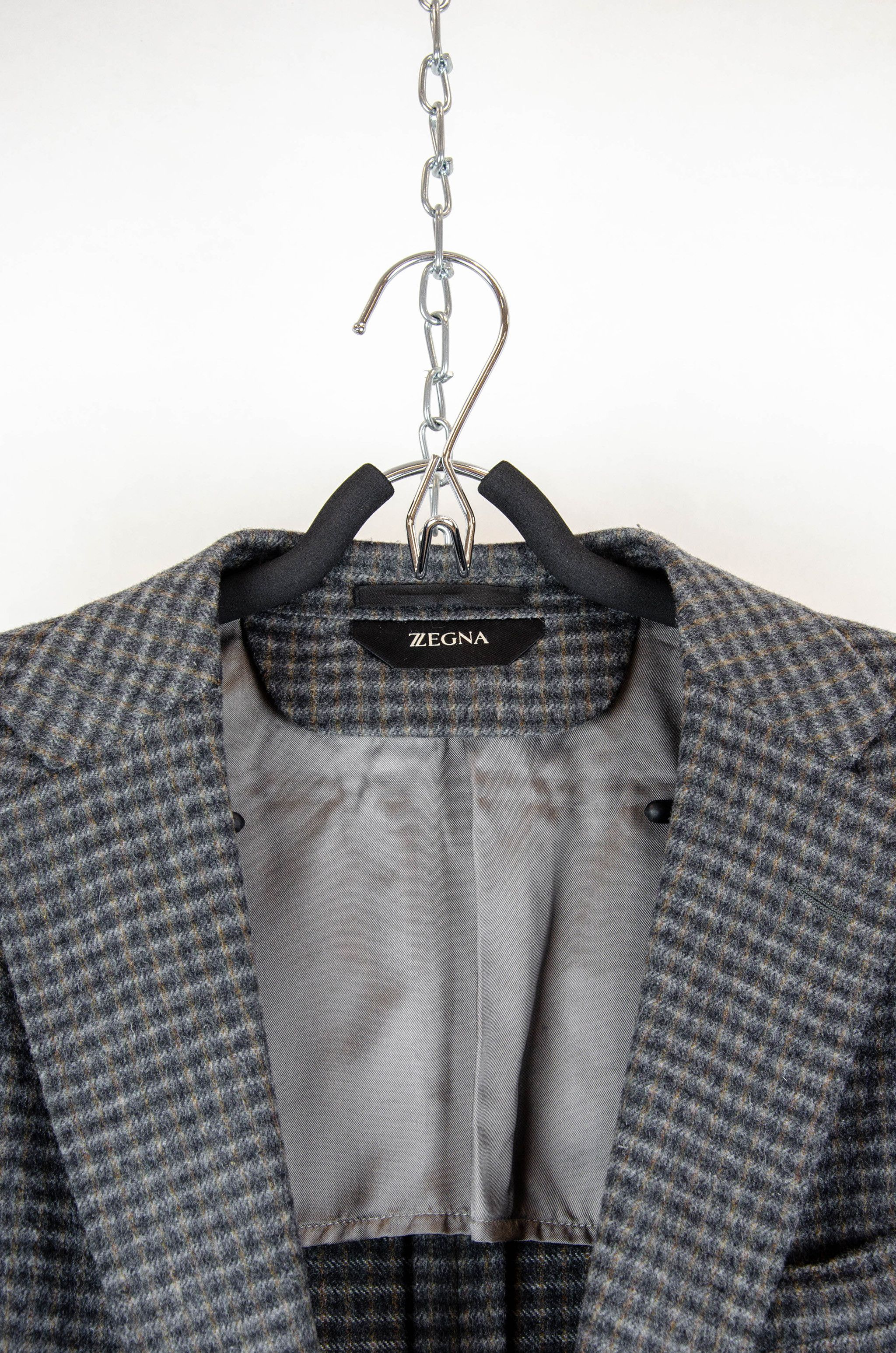 Z Zegna Zegna Wool Tweed Check Blazer – Size 50R Size 40R - 6 Thumbnail