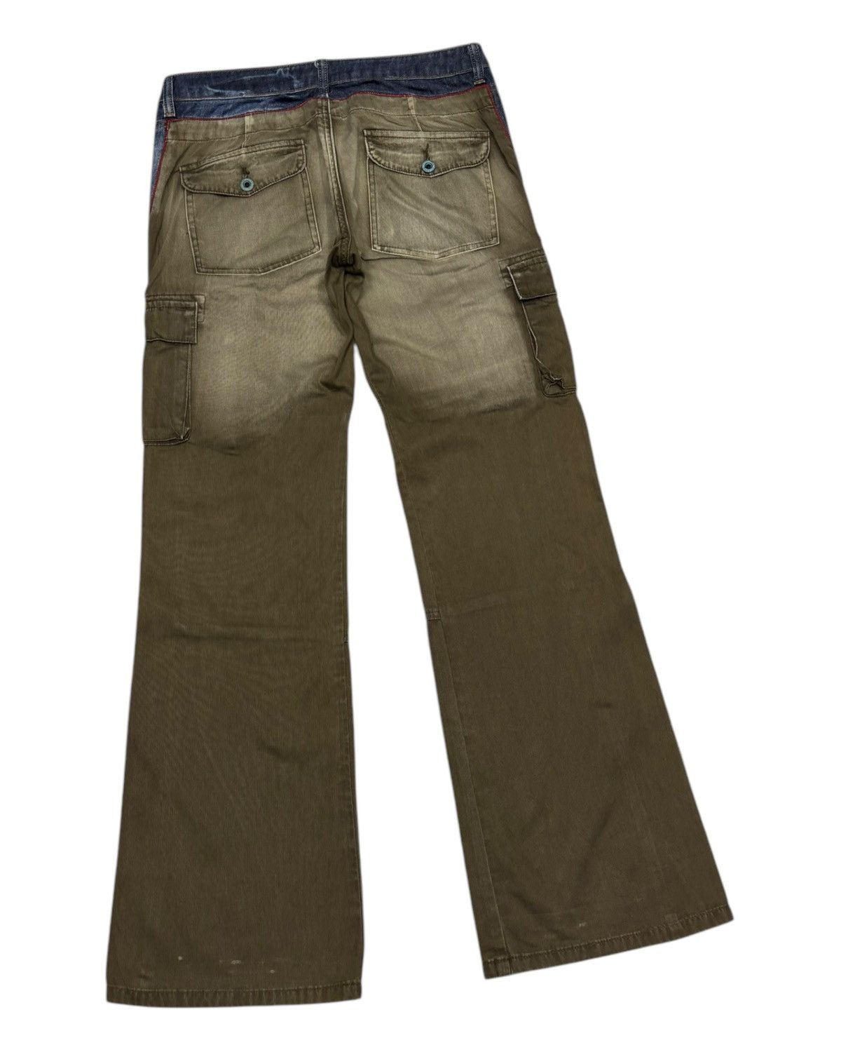 General Research 🔥RARE VINTAGE JAPANESE CAMEL ROAD HYBRID CARGO FLARED JEANS Size US 32 / EU 48 - 7 Thumbnail