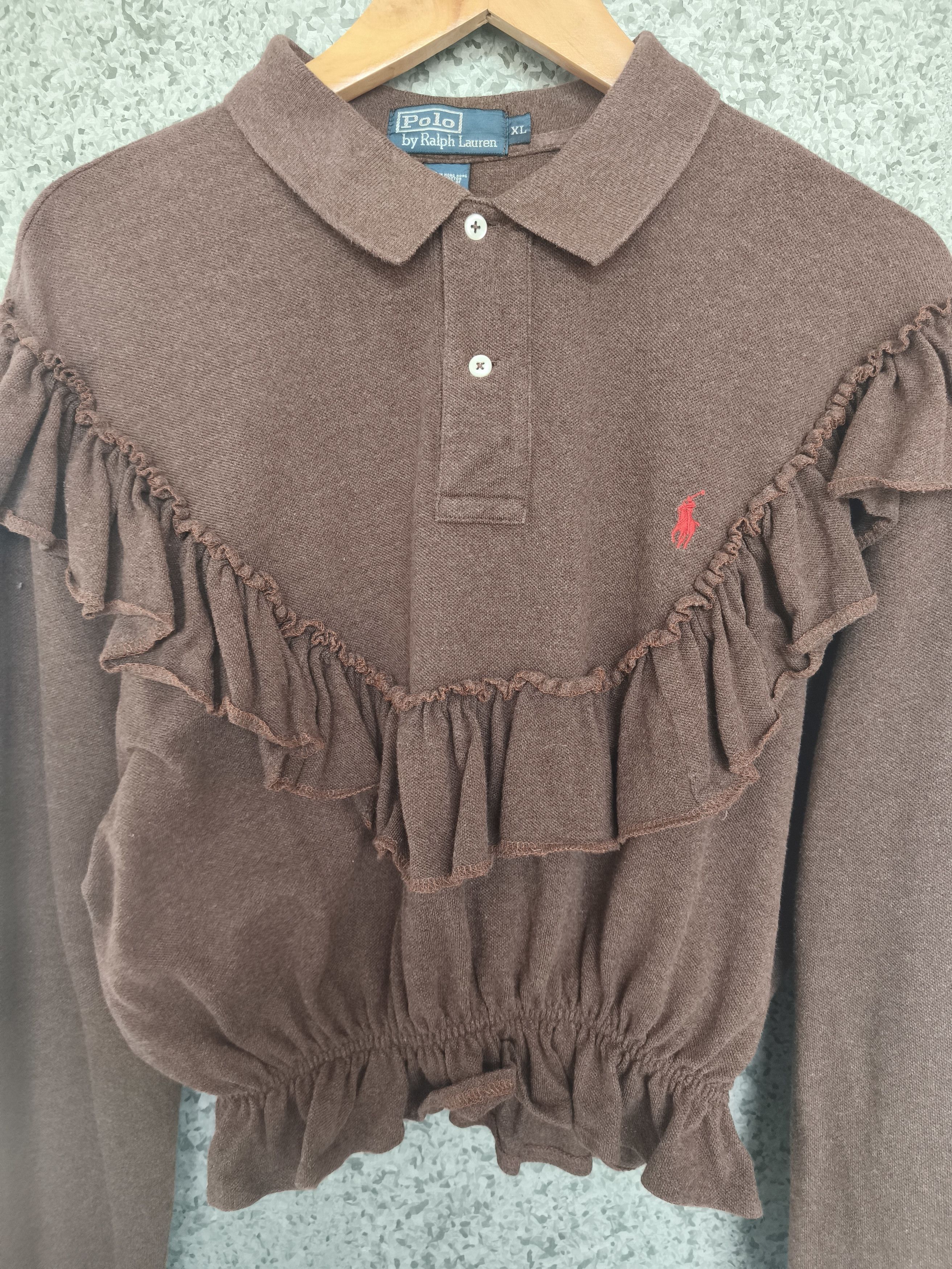 Polo Ralph Lauren 🔥 Polo Ralph Lauren Crop Top Rare Design Size L / US 10 / IT 46 - 1 Thumbnail