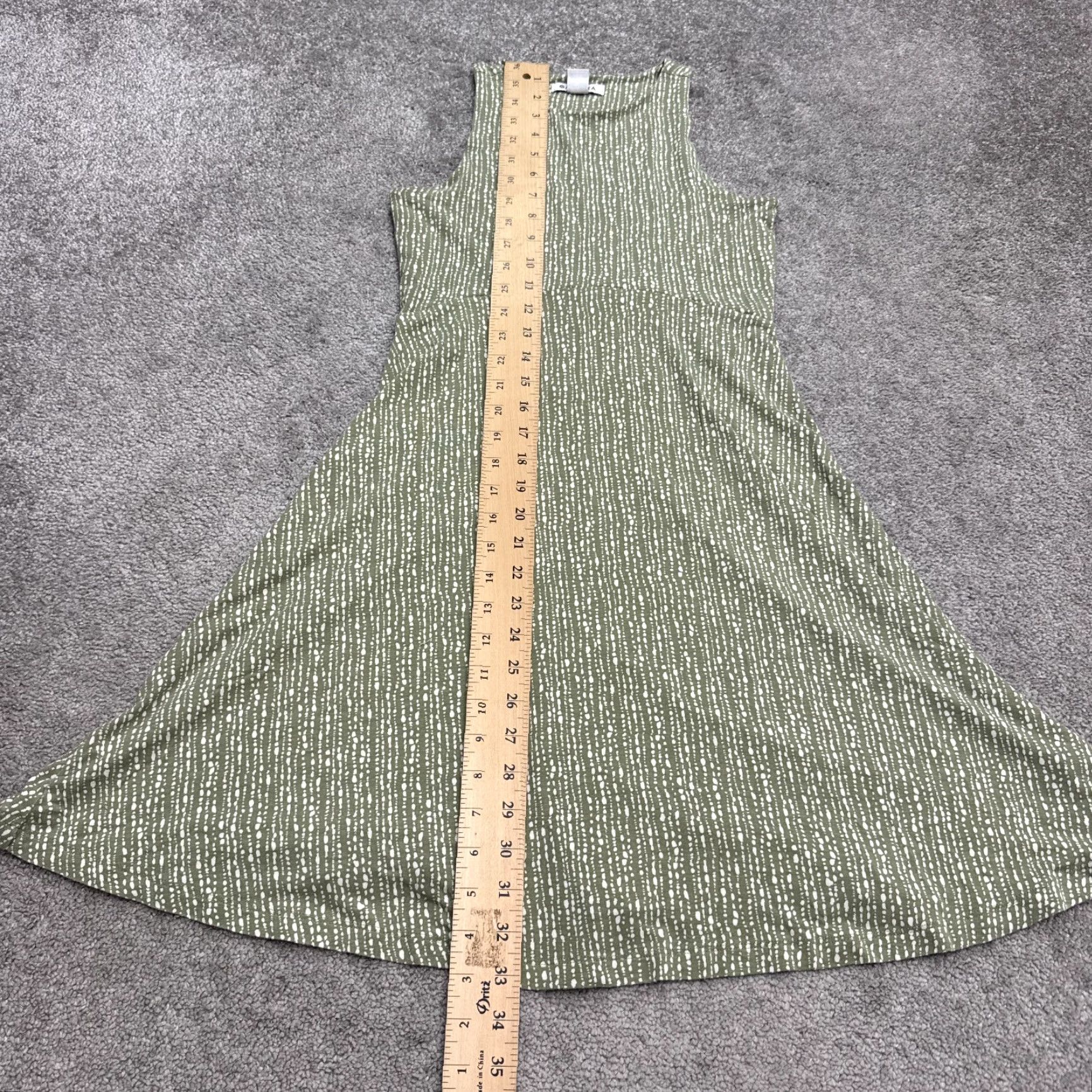 Athleta Athleta Halter Fit & Flare A-Line Mini Dress Womens XXS Green White Polka Dot Size XXS / US 00 / IT 34 - 5 Thumbnail