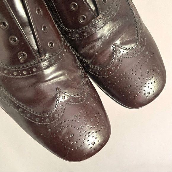 Prada Prada Brown Leather Wingtip Brogues Dress Shoes - 9.5 🇮🇹 Size US 9.5 / EU 42-43 - 3 Thumbnail
