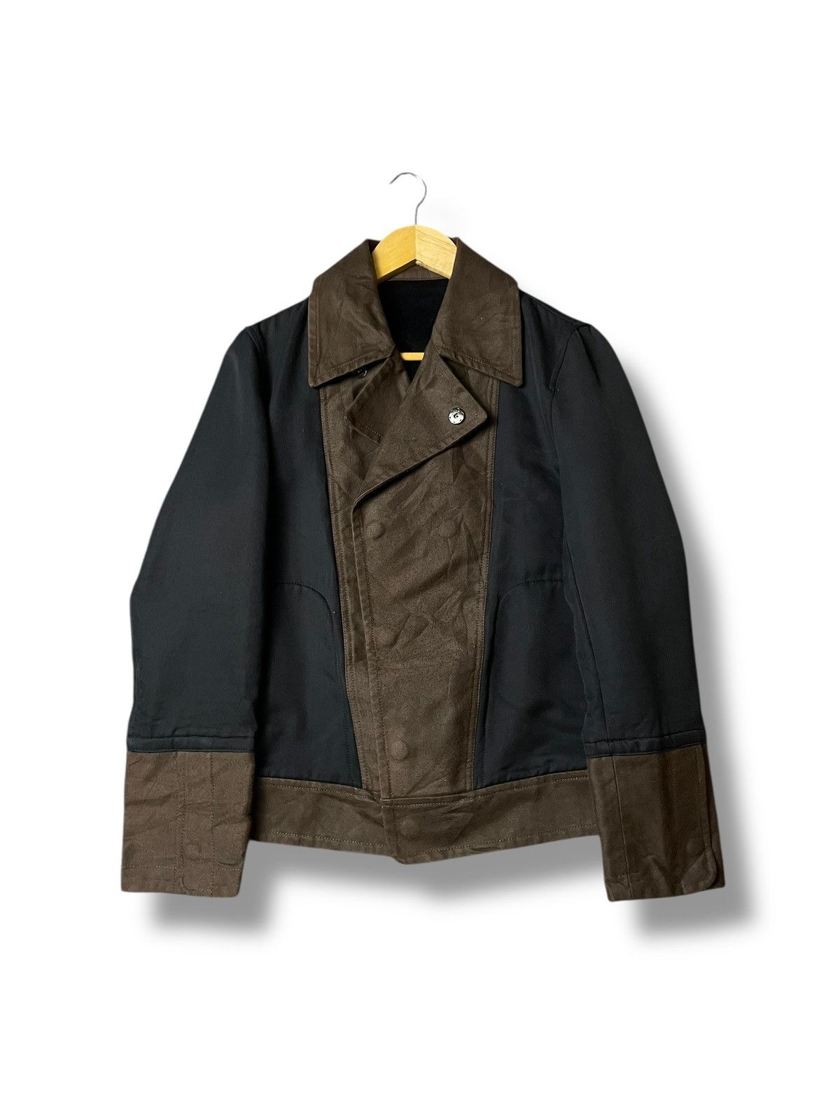 Japanese Brand × Seditionaries × Vintage ACT AGAINST ONE’S WILL Spliced Leather Suede Jacket (113) Size US XXS / EU 40 - 1 Thumbnail