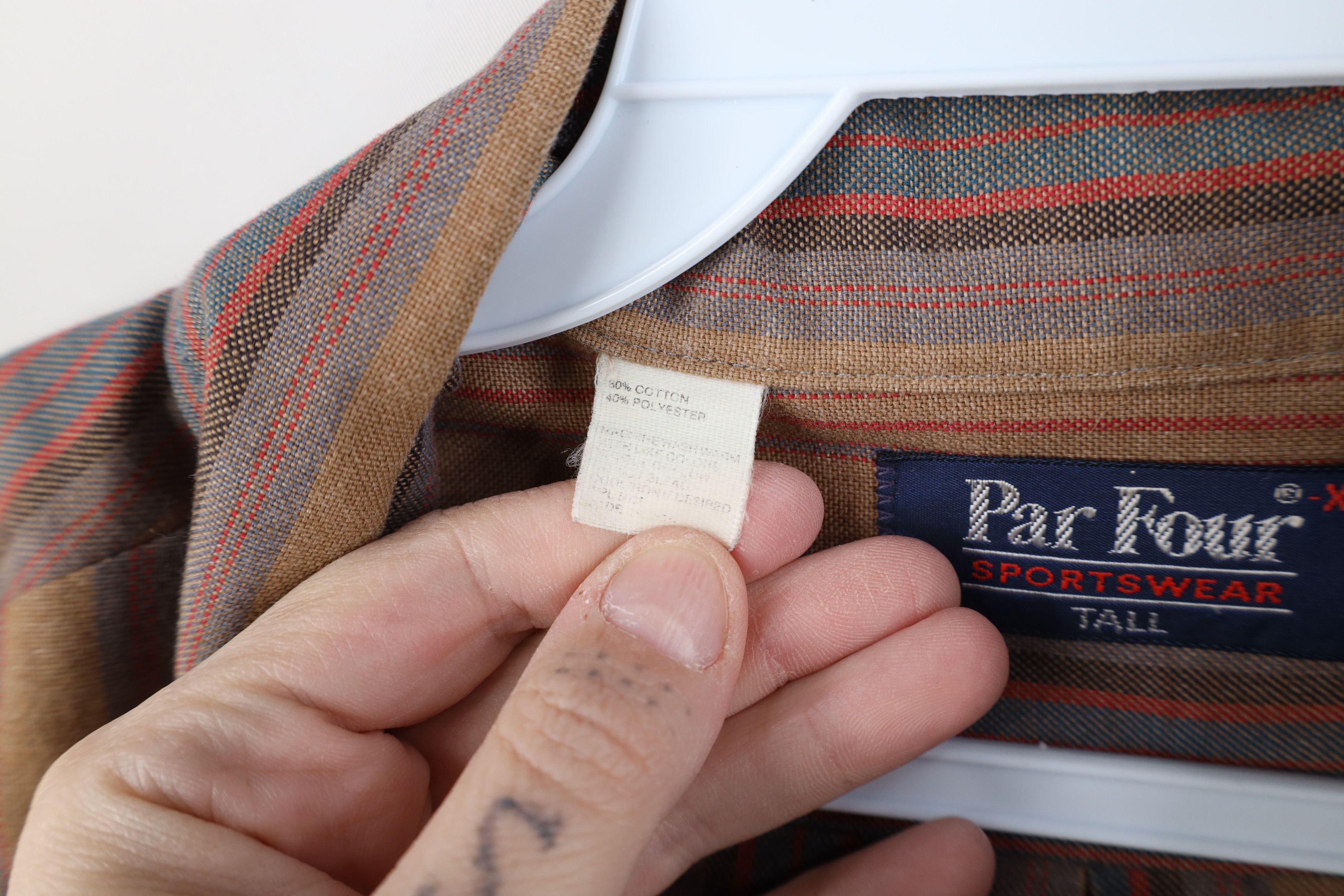 Vintage Vintage 90s Streetwear Striped Flannel Button Down Shirt Size US XL / EU 56 / 4 - 9 Thumbnail