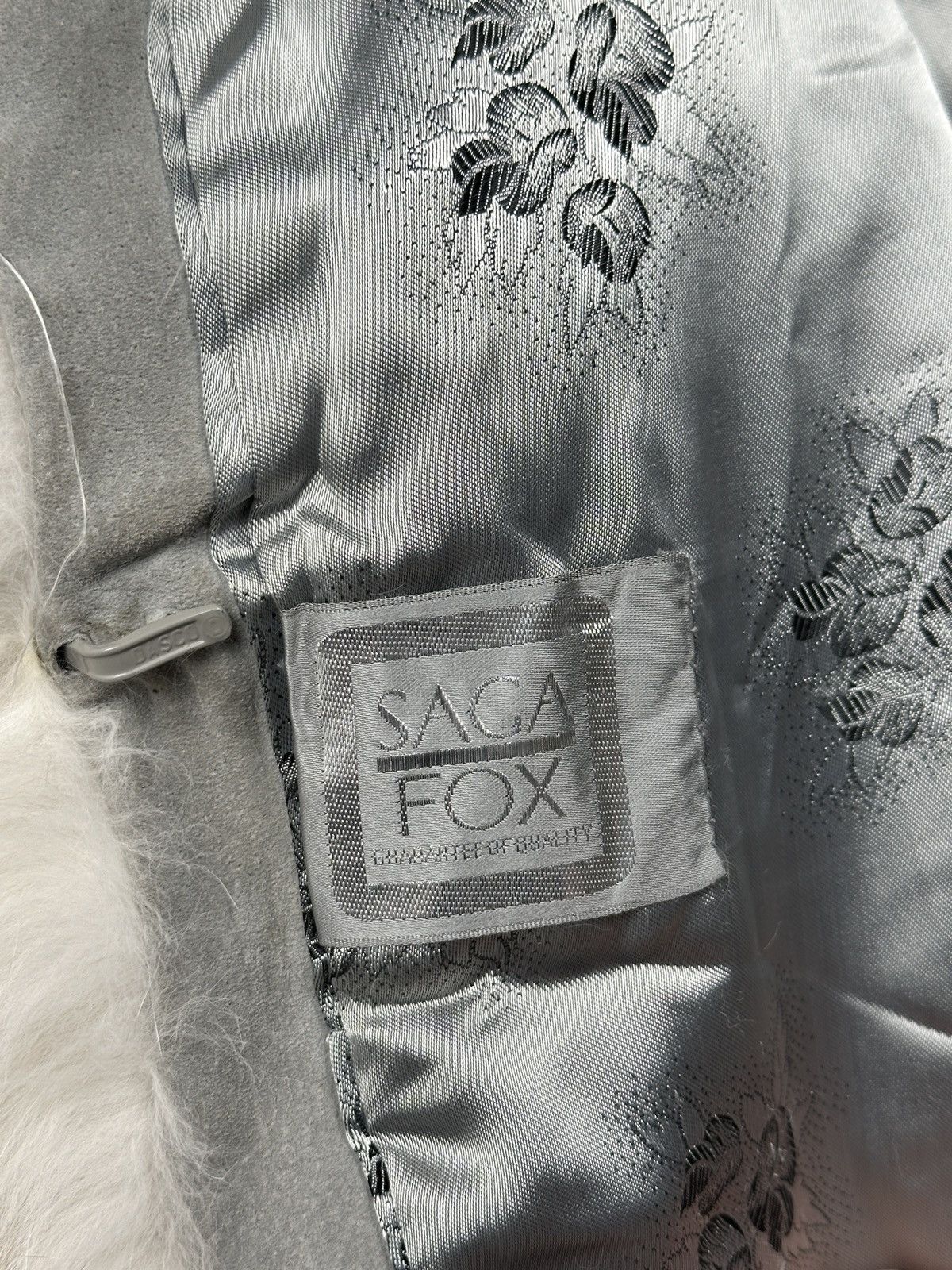 Sagafurs Vintage Saga Fox Real Fur Coat Ivory Grey Luxury Jacket 80s Size S / US 4 / IT 40 - 9 Thumbnail