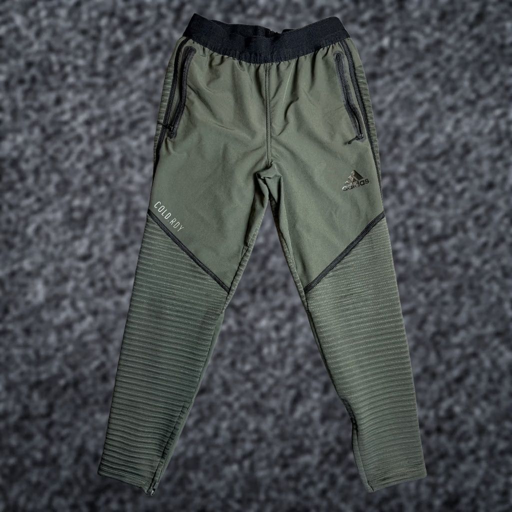 Adidas adidas Pants Mens S Khaki Green COLD.RDY Joggers Training Gym Running Trousers Size US 29 - 1 Thumbnail