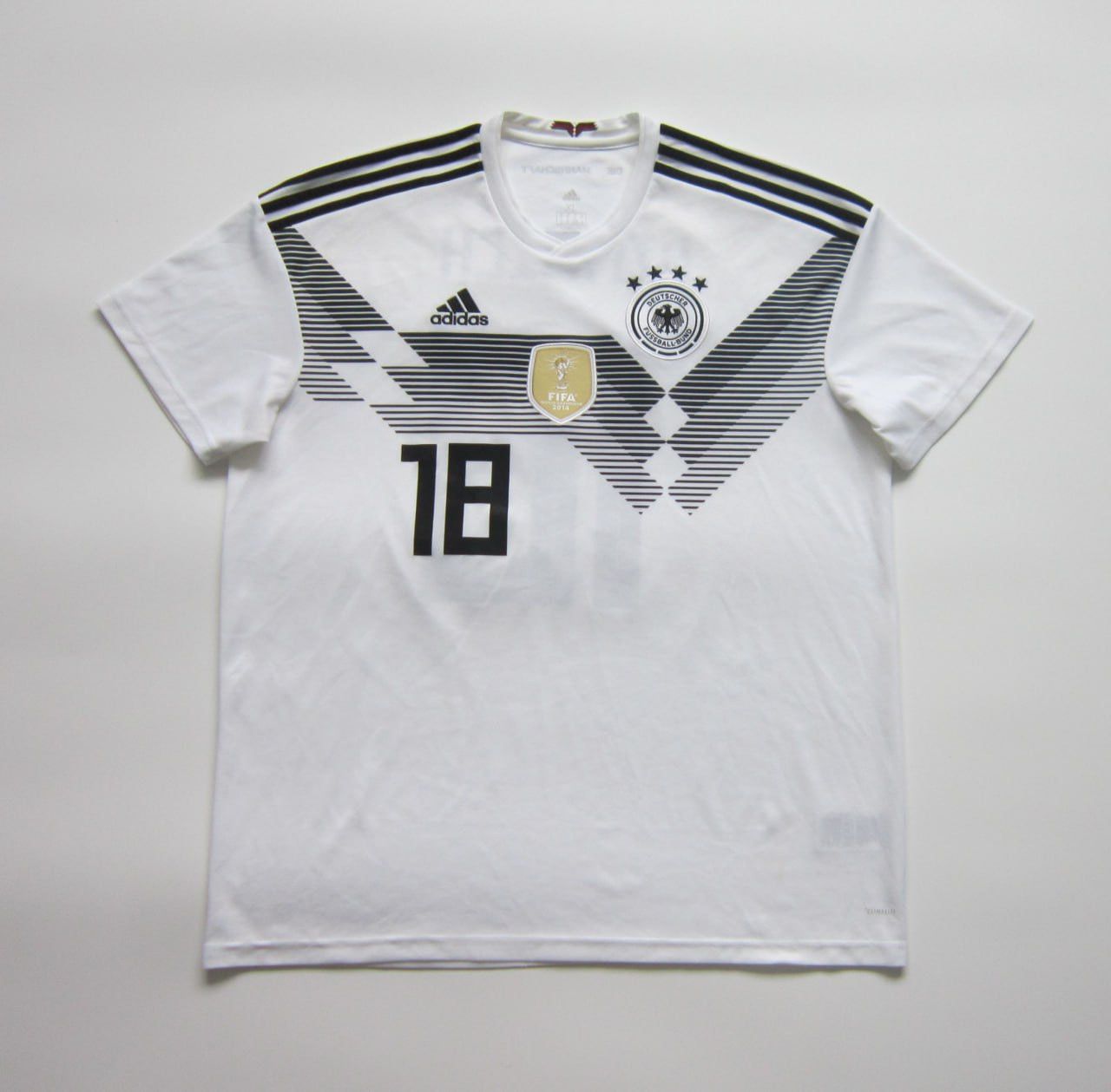 Adidas Adidas Germany Soccer Shirt 2018-2019 Home #18 Kimmich Size US XL / EU 56 / 4 - 1 Thumbnail