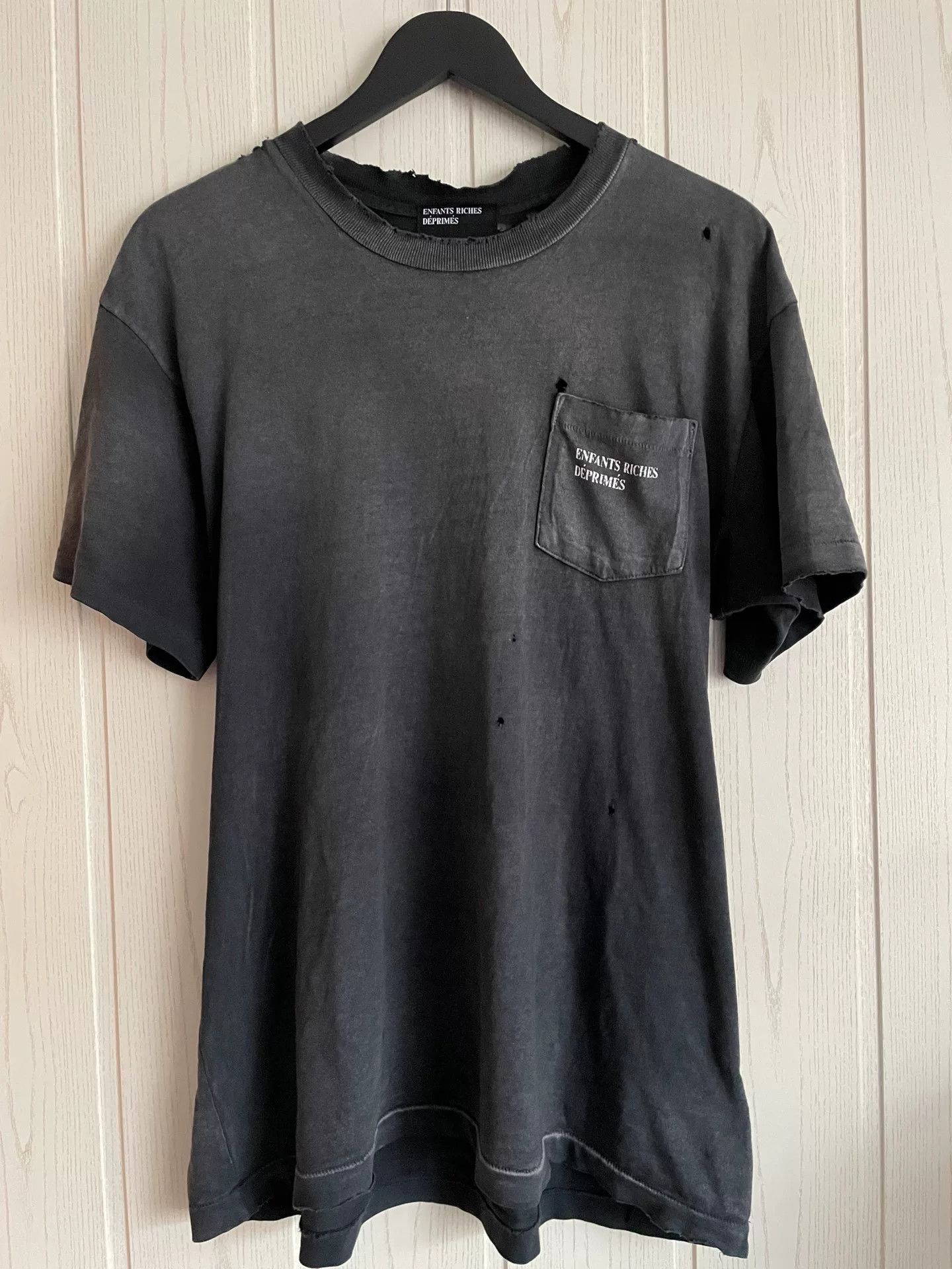 Enfants Riches Deprimes ERD Washed Black Distressed Short Sleeve Size US M / EU 48-50 / 2 - 1 Thumbnail