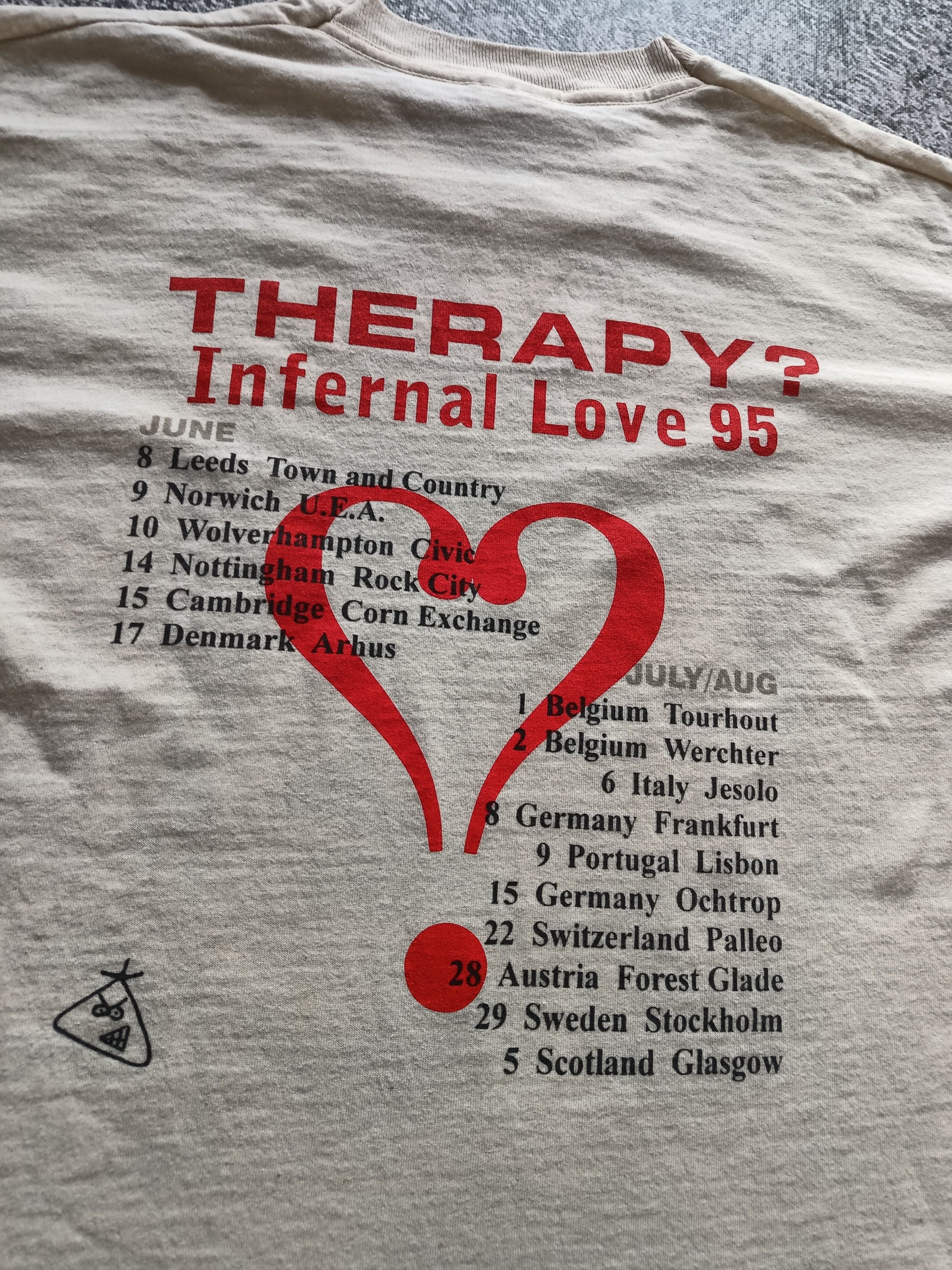 Band Tees Vintage 1995 Therapy? Infernal Love Tour Size US XL / EU 56 / 4 - 4 Thumbnail