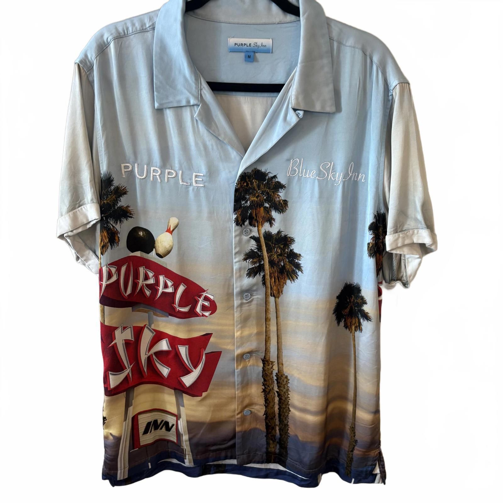 Blue Sky Inn Purple Brand x Blue Sky Inn Printed Camp Button Down Shirt Size US M / EU 48-50 / 2 - 7 Thumbnail