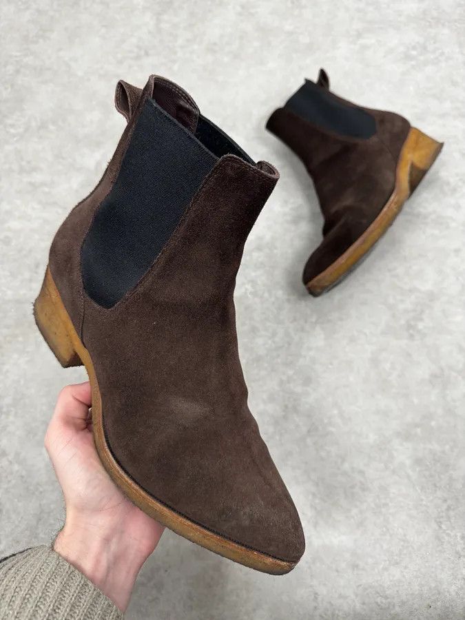 Dries Van Noten 2000s Dries Van Noten Brown Suede Leather Boots Size US 7 / EU 40 - 1 Thumbnail