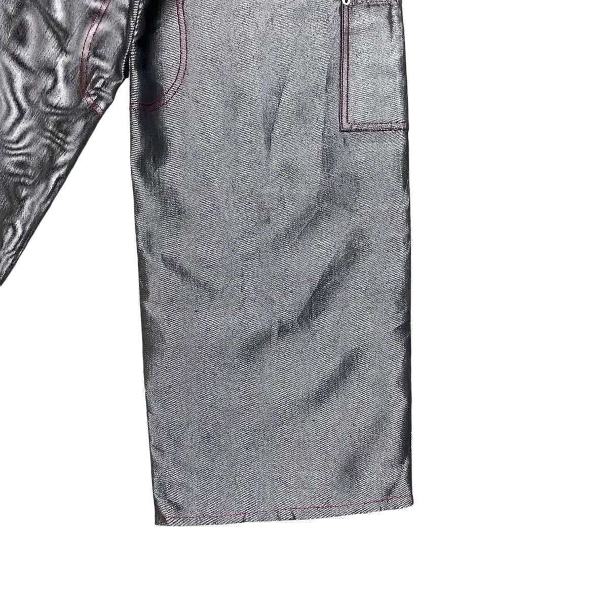 Japanese Brand Vintage Amore Puro Silver Metallic Wide Leg Baggy Jeans Size US 28 / EU 44 - 15 Thumbnail