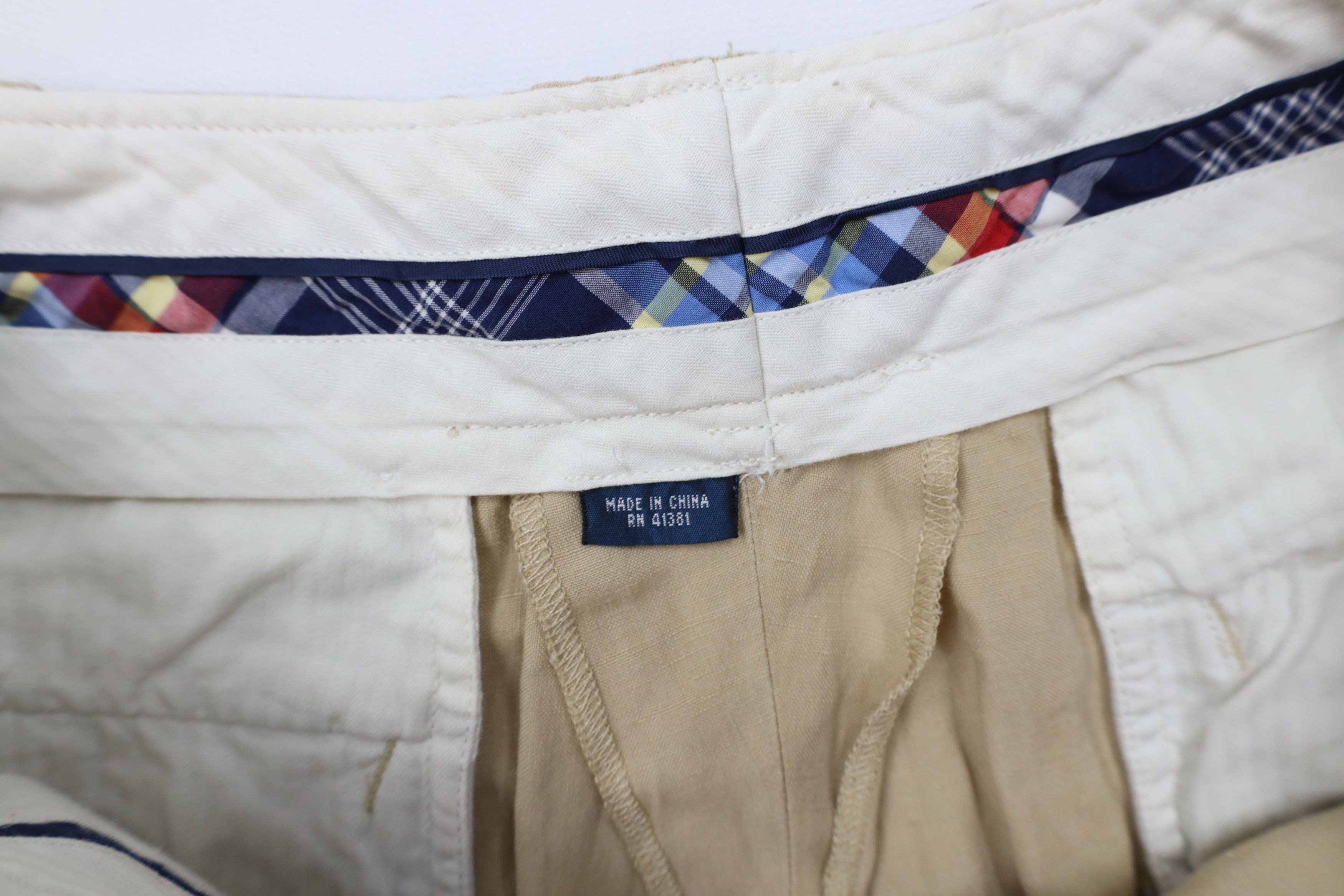 Ralph Lauren Vintage Ralph Lauren Above Knee Linen Chino Shorts Beige Size US 34 / EU 50 - 7 Thumbnail