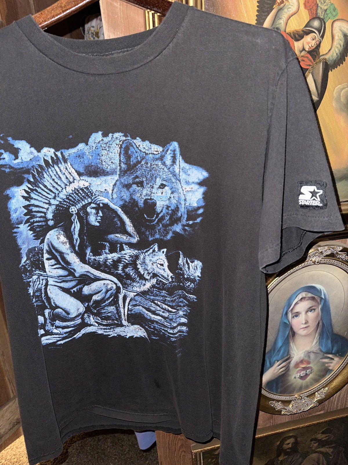 Starter × Vintage Vintage indian tee Size US L / EU 52-54 / 3 - 4 Thumbnail