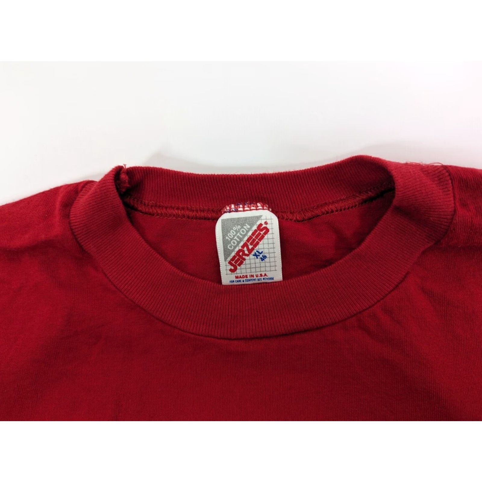 Jerzees VINTAGE 90s Red JERZEES T-Shirt Men XL USA Made Crew Neck Graphic Tee Rodeo California Size US XL / EU 56 / 4 - 7 Thumbnail